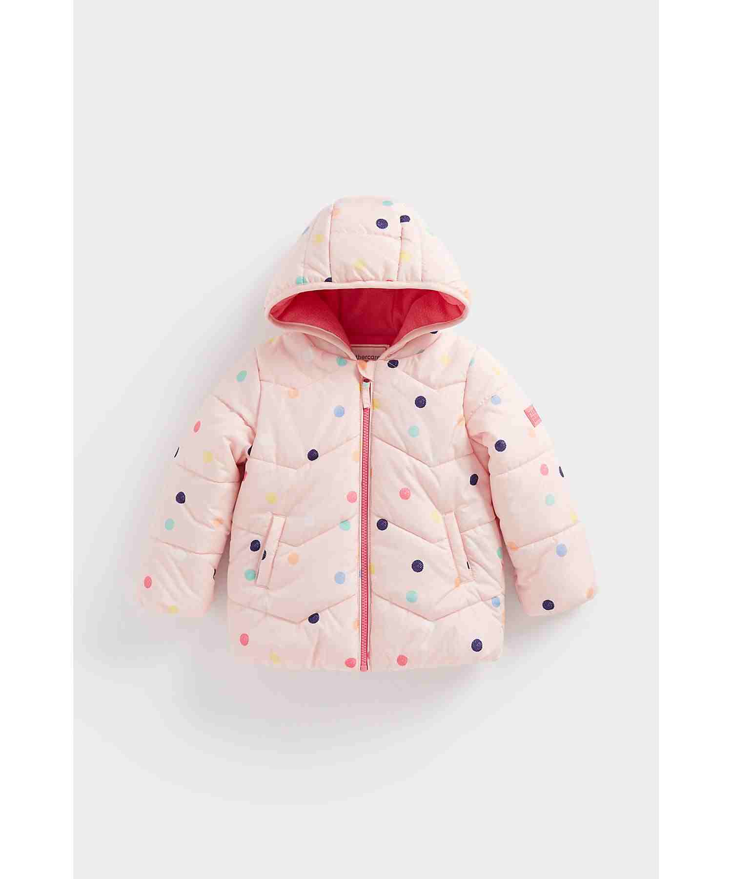 Mothercare Girls Duvet Hem and Cuffs Jacket - Multicolor