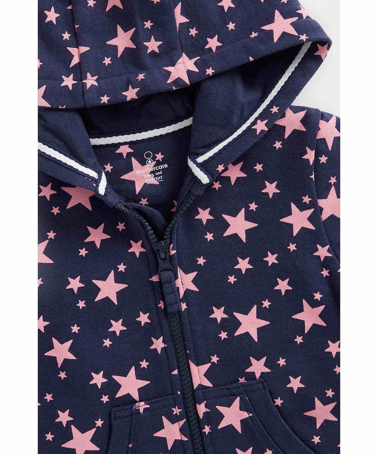 Mothercare Girls Brushed Cotton Jersey Fabric Sweatshirt - Multicolor