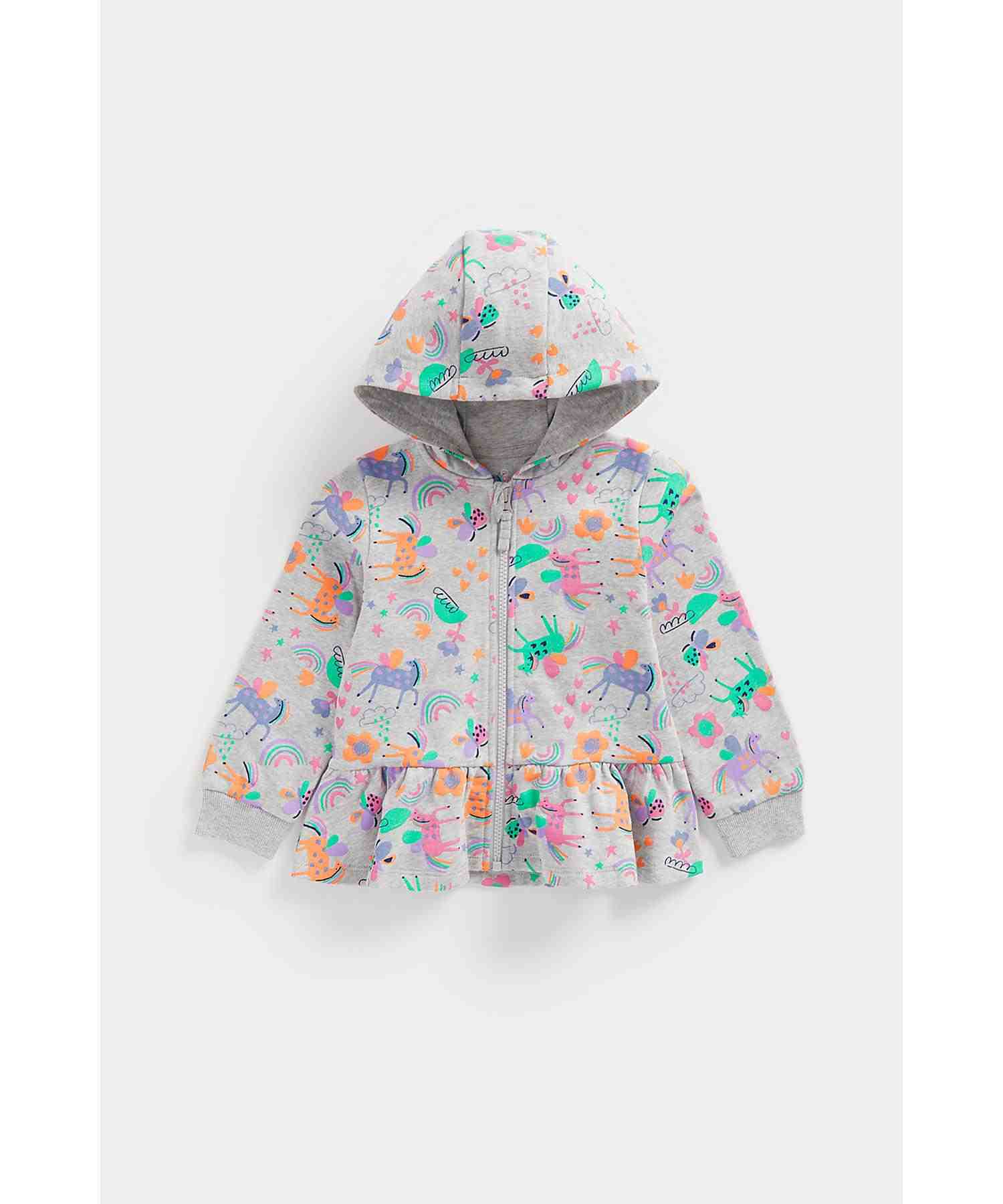 Mothercare Girls Brushed Cotton Jersey Fabric Dress - Multicolor