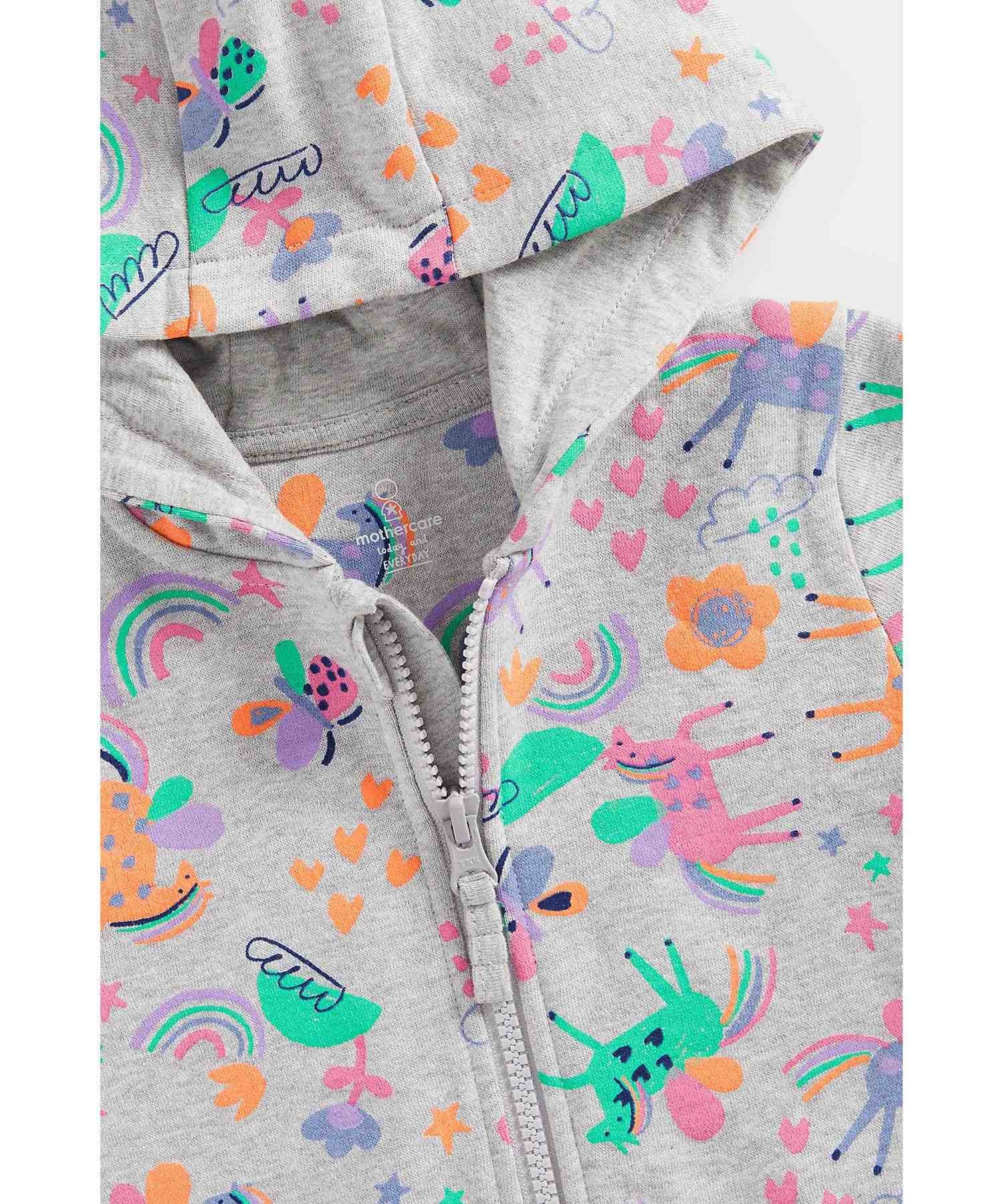 Mothercare Girls Brushed Cotton Jersey Fabric Dress - Multicolor