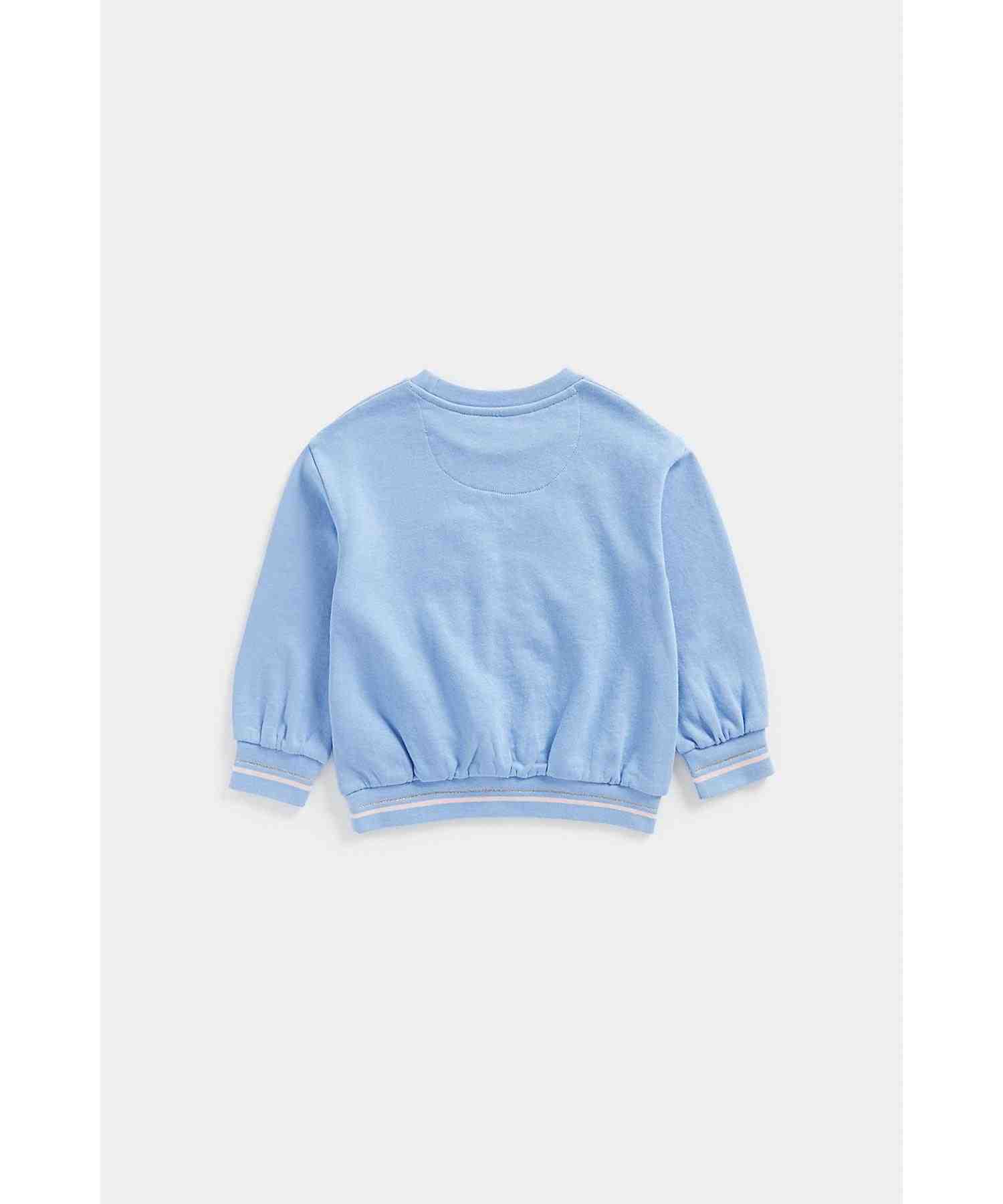 Mothercare Girls Elasticated Waist Sweatshirt - Blue