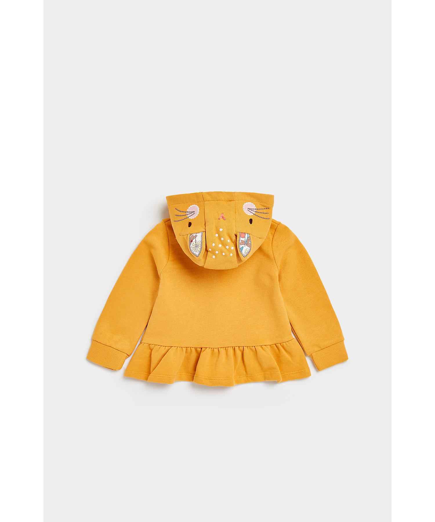 Mothercare Girls 100% Cotton Printed Jersey Lining Sweatshirt - Brown