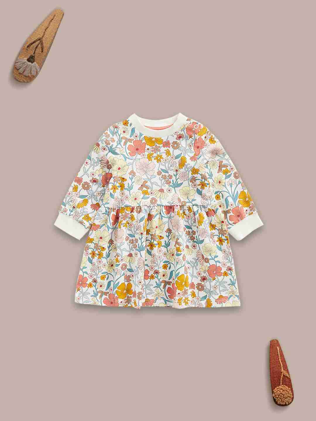 Mothercare Girls Multicoloured Butterfly Design Dress - Multicolor