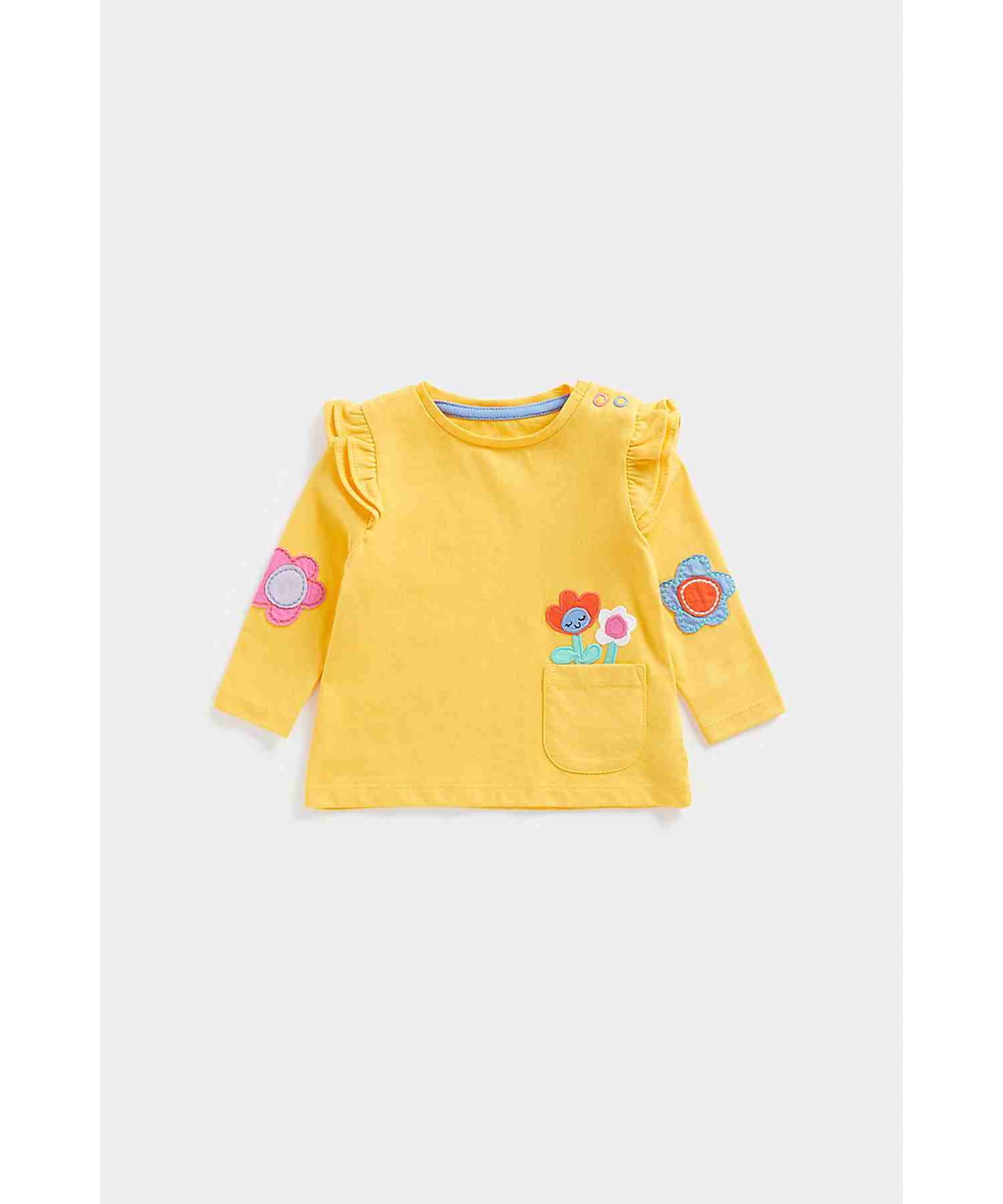 Mothercare Girls Long Sleeves Tops - Yellow