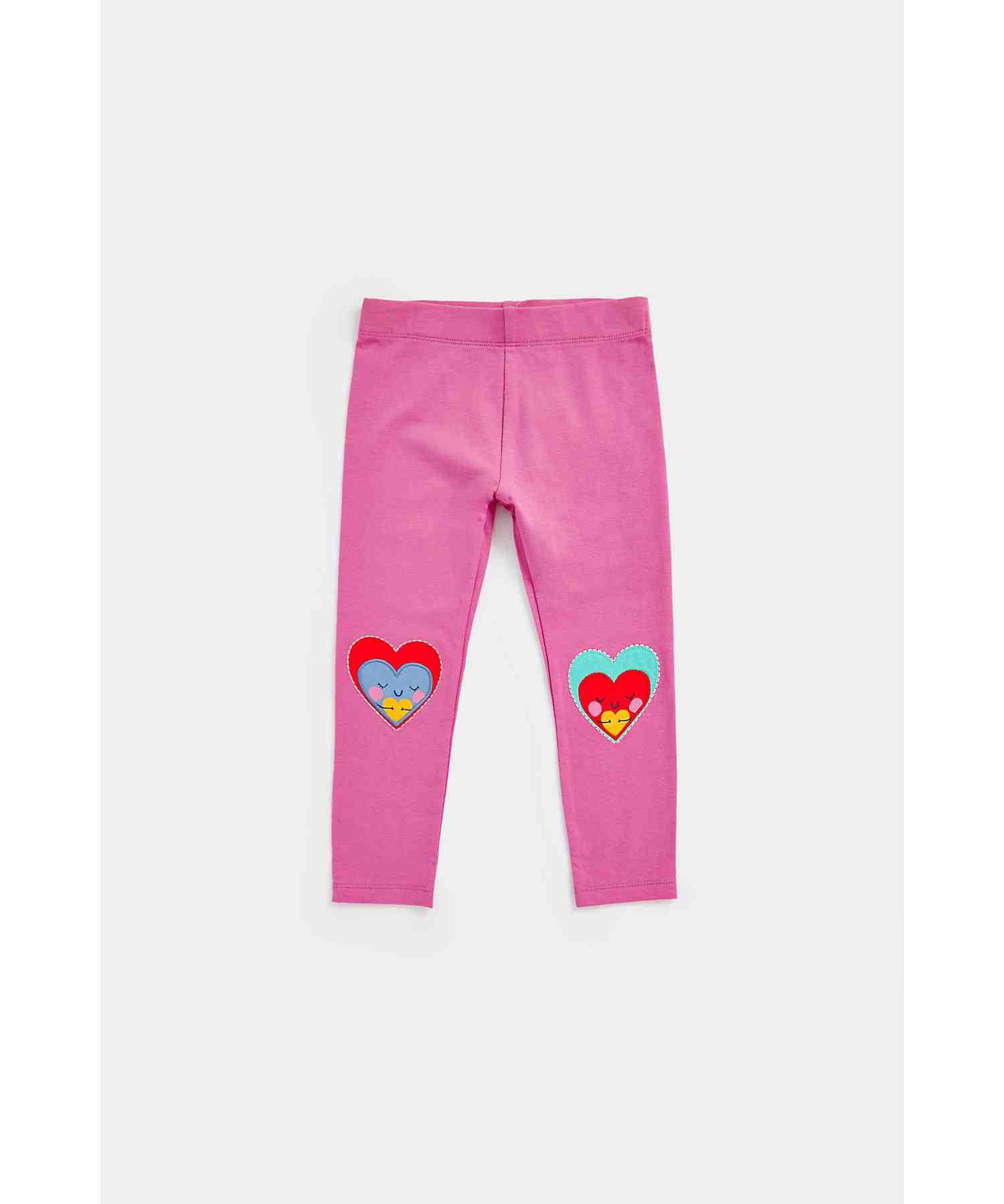Mothercare Girls Wide Elasticated Waistbands Leggings - Pack of 3 - Multicolor