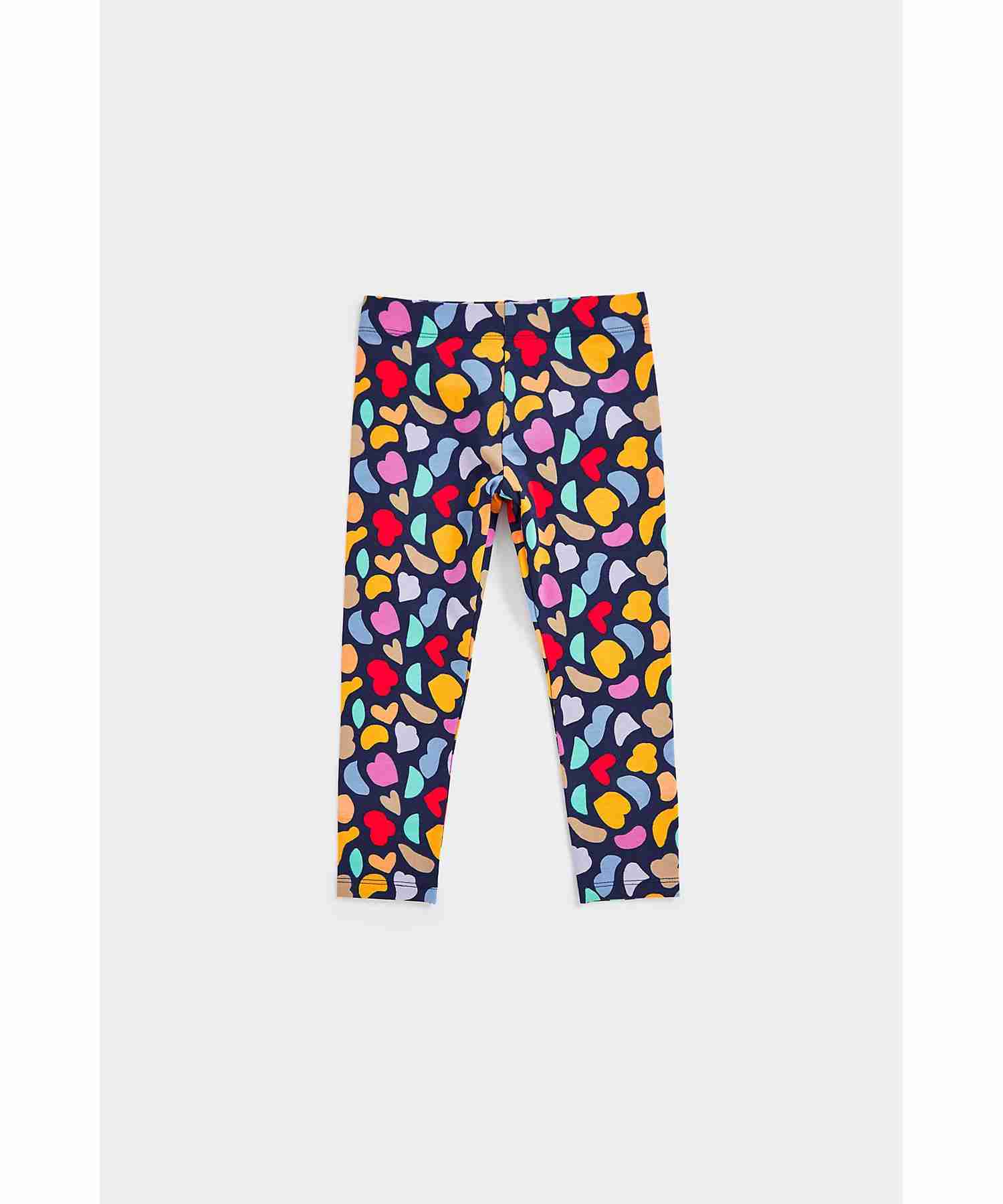 Mothercare Girls Wide Elasticated Waistbands Leggings - Pack of 3 - Multicolor