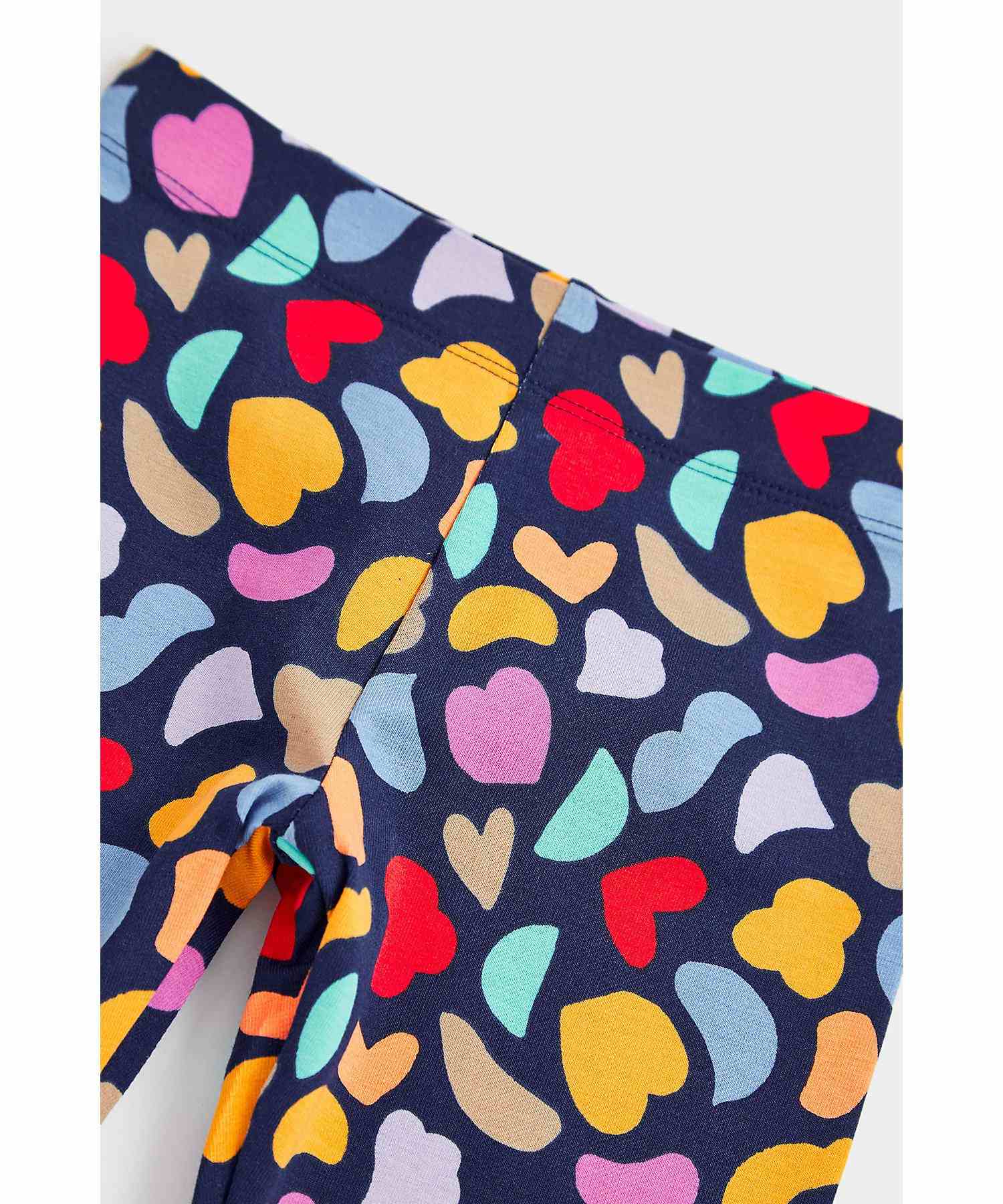 Mothercare Girls Wide Elasticated Waistbands Leggings - Pack of 3 - Multicolor
