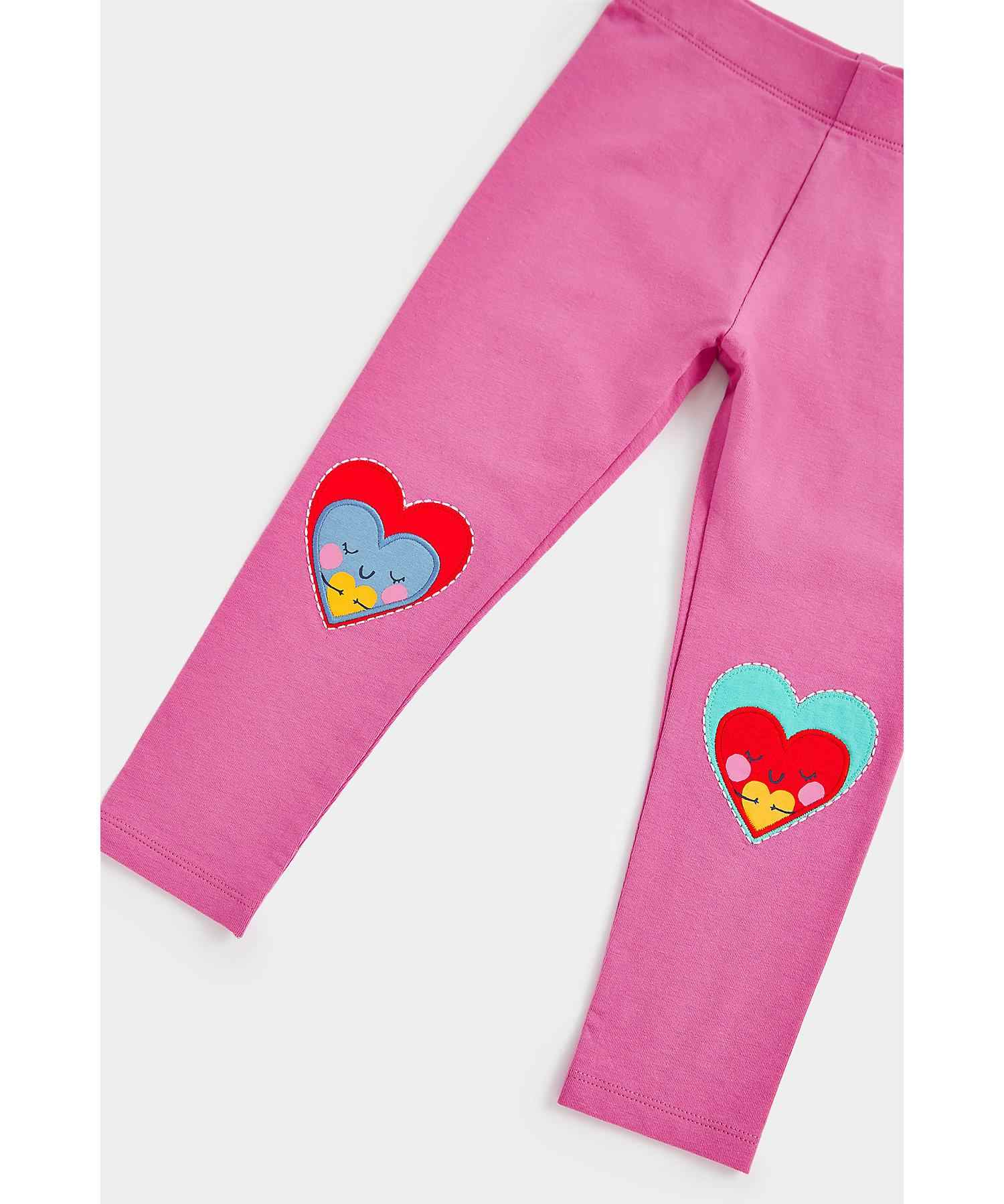 Mothercare Girls Wide Elasticated Waistbands Leggings - Pack of 3 - Multicolor