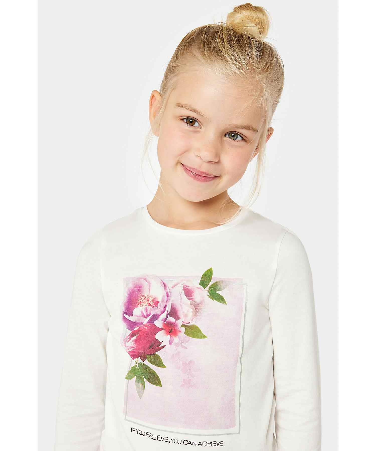Mothercare Girls Long Sleeves T-Shirt - Pack of 3 - Multicolor