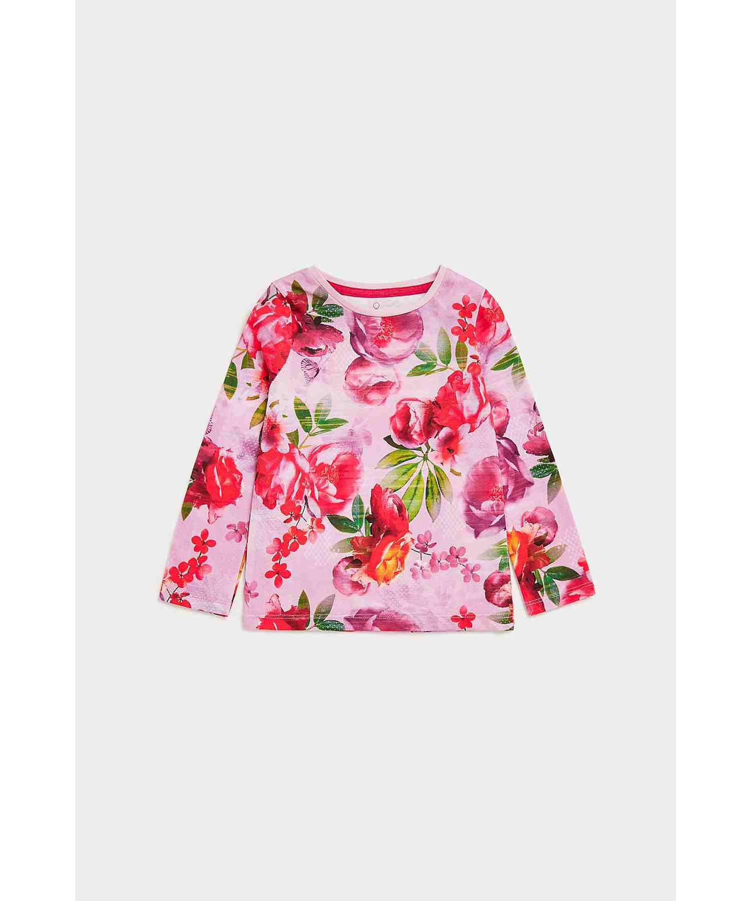 Mothercare Girls Long Sleeves T-Shirt - Pack of 3 - Multicolor