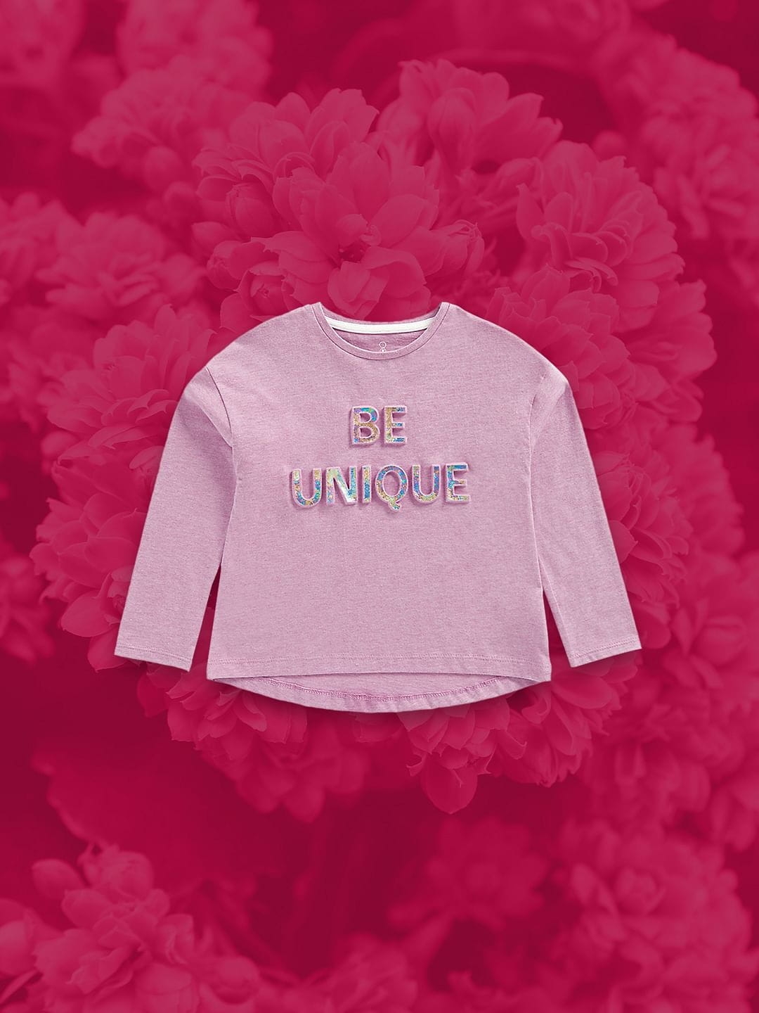 Mothercare | Girls Full Sleeves T-Shirts Slogan Embossed Print-Purple 0