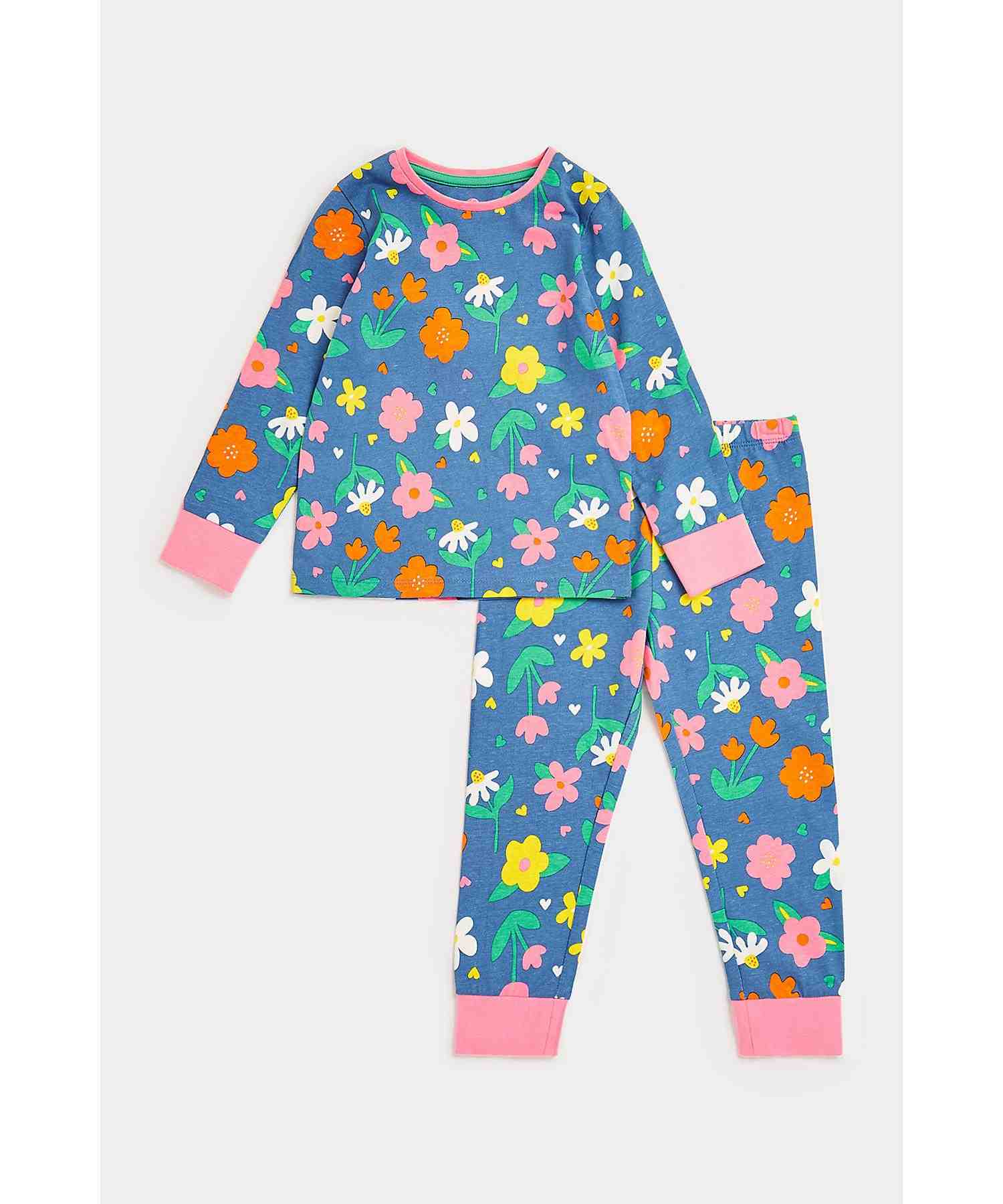Mothercare Girls Printed Pyjama- Multicolor