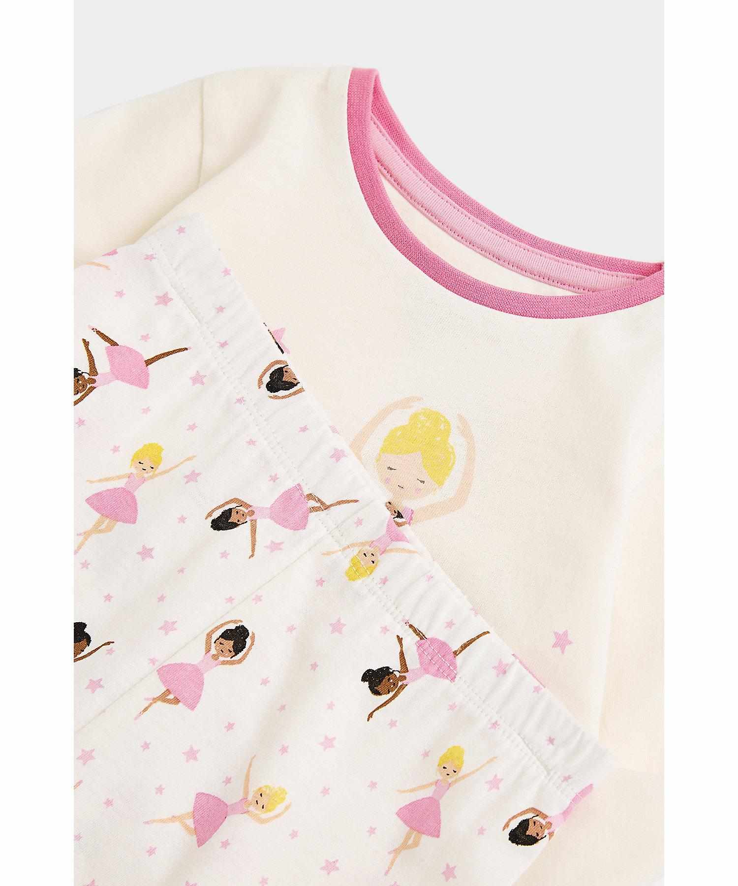 Mothercare Girls Printed Pyjama- Pink