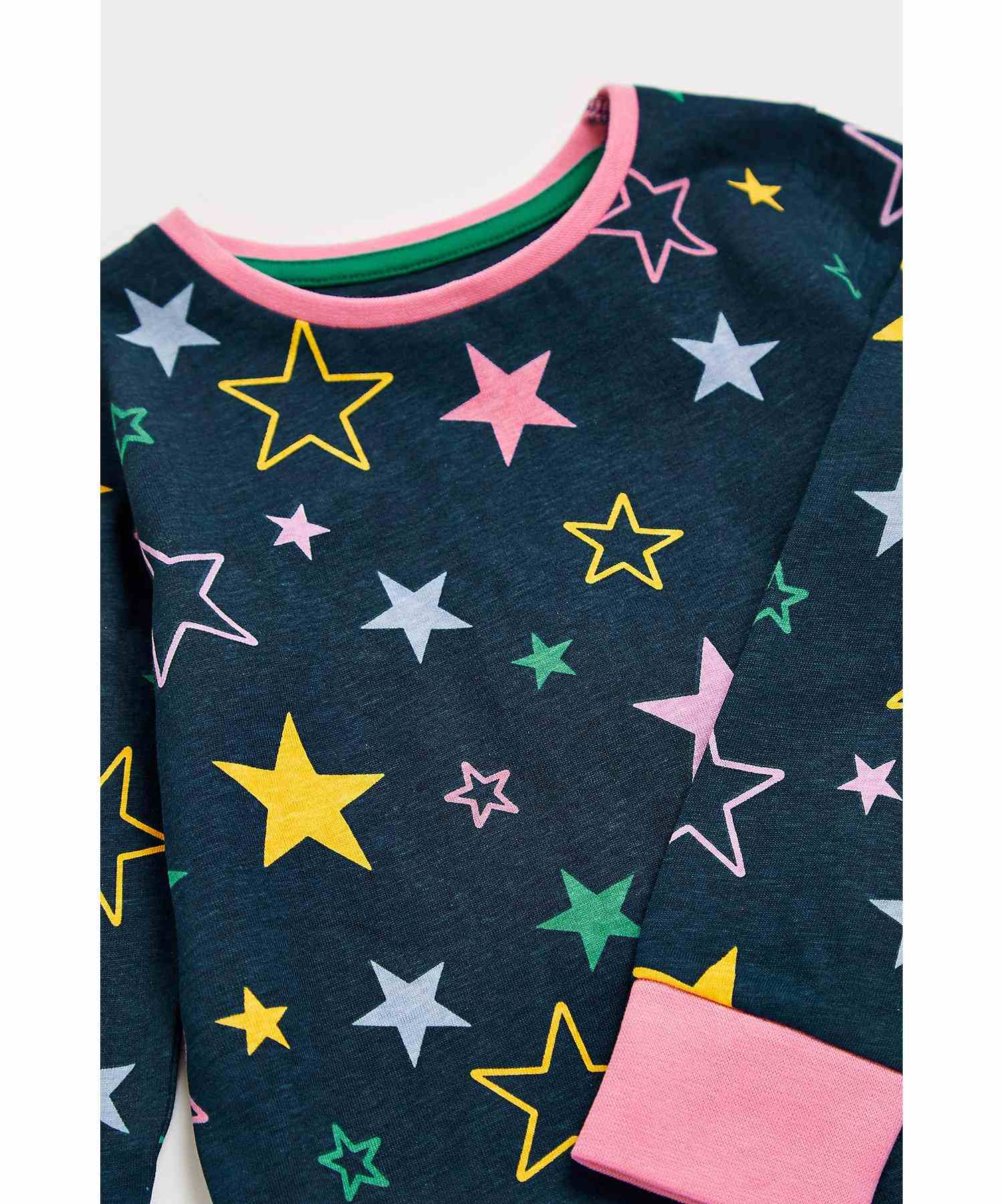 Mothercare Girls Stars Pyjama- Blue