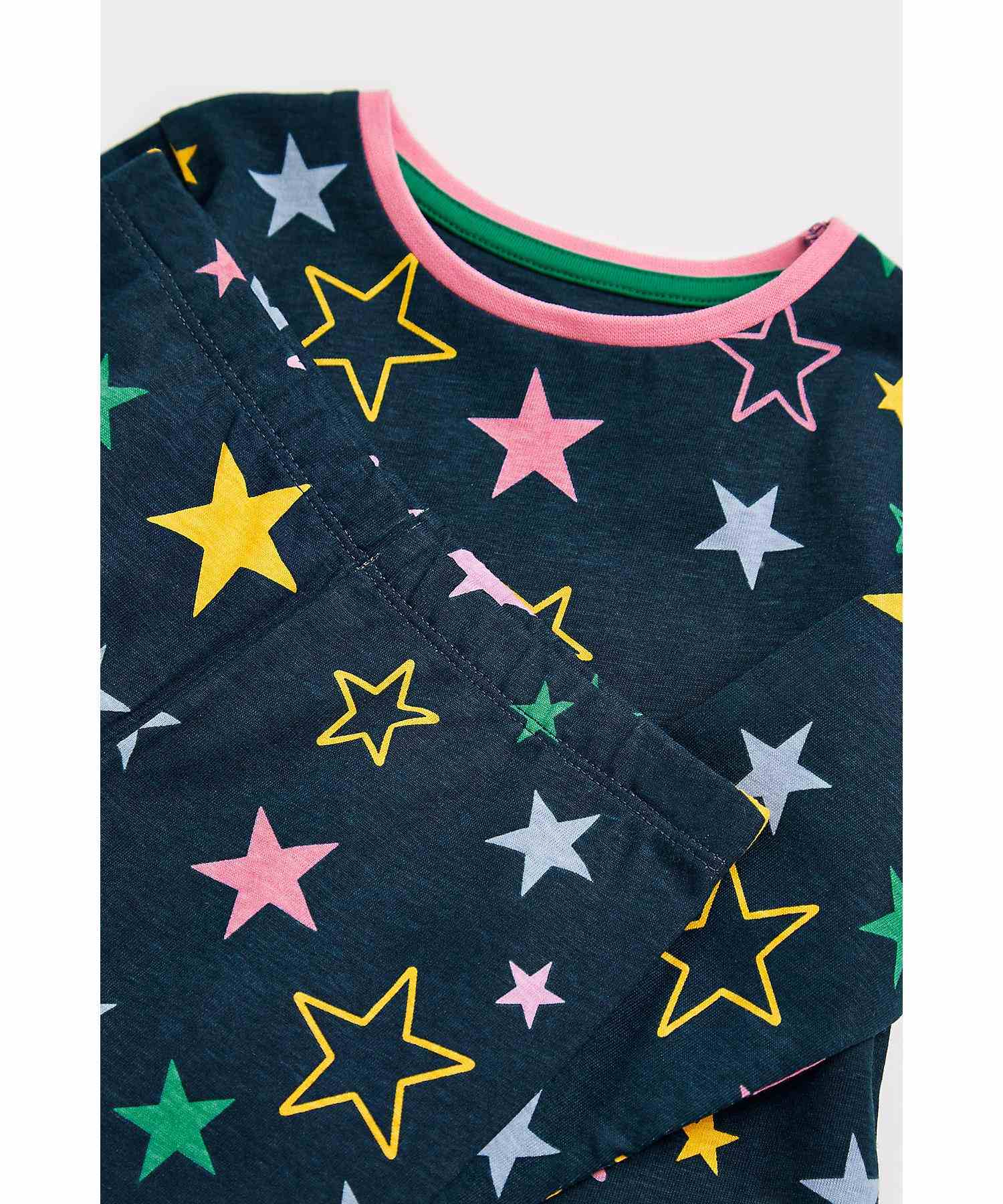 Mothercare Girls Stars Pyjama- Blue