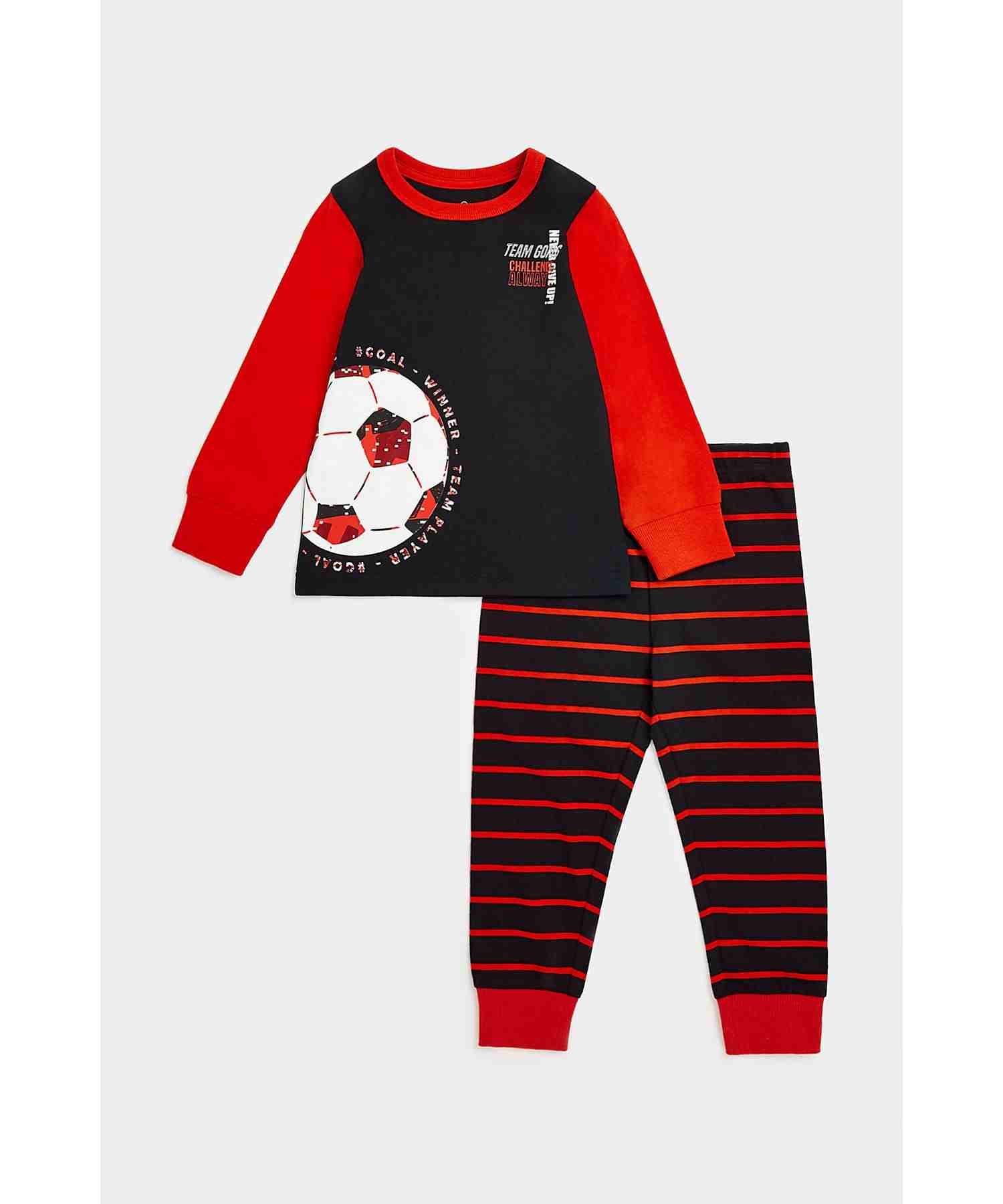 Mothercare Boys Printed Pyjama- Red