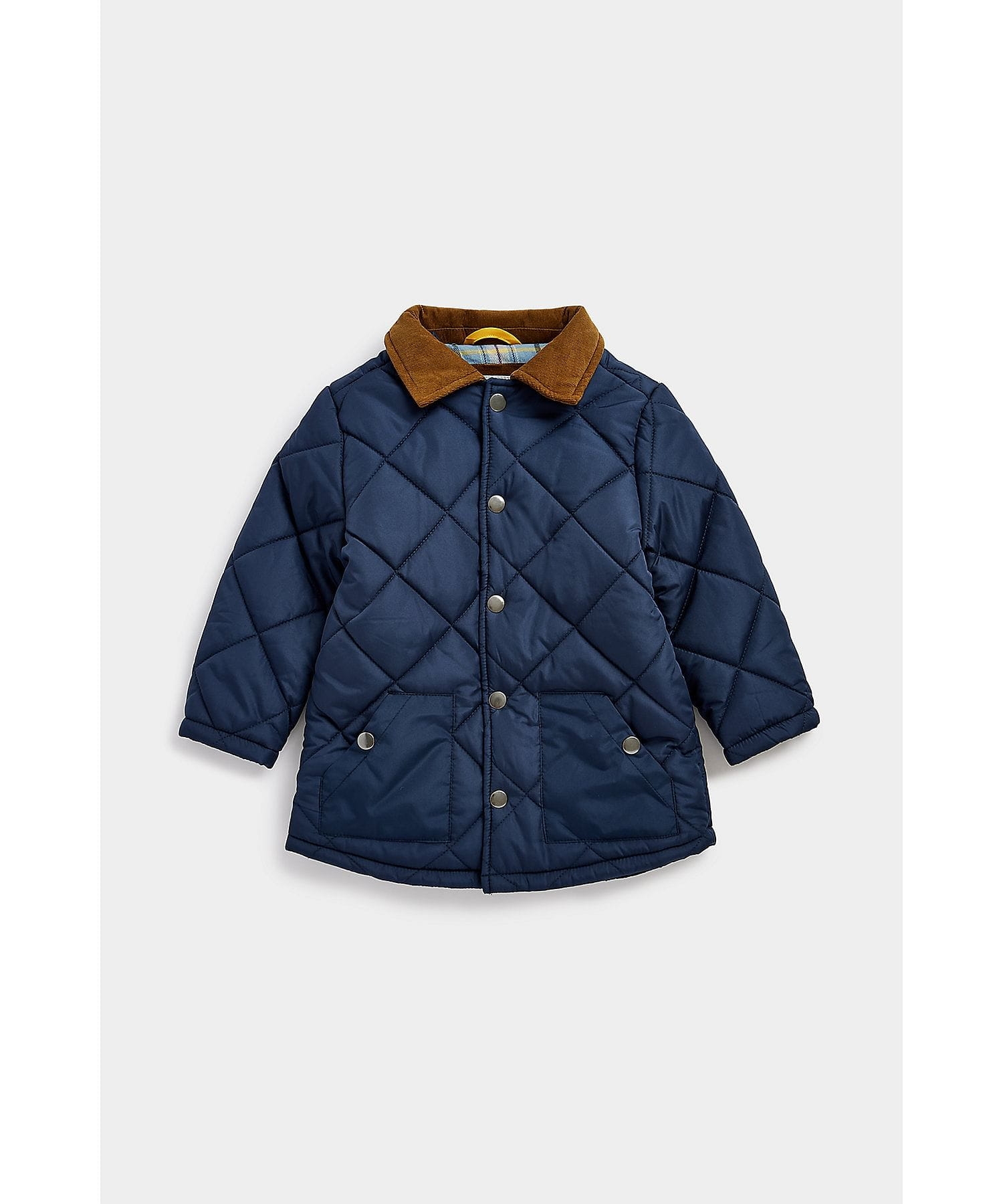 Mothercare | Boys Full Sleeves Jacket Contrast Collar-Navy 0