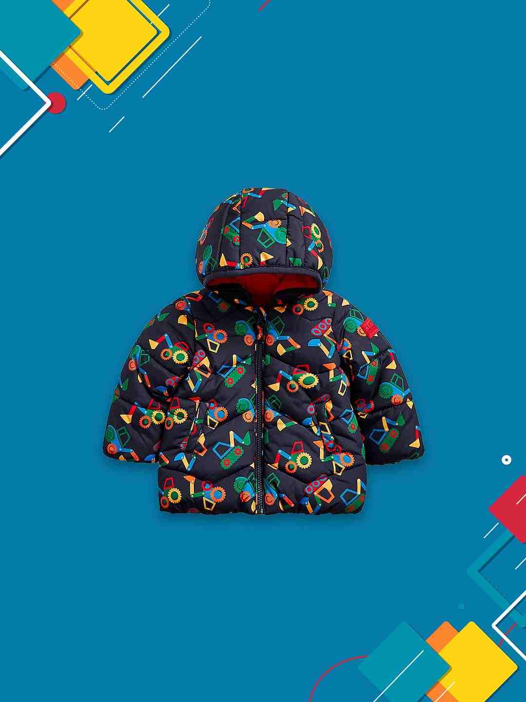 Mothercare | Boys Full Sleeves Jackets Padded & Hooded-Navy 0