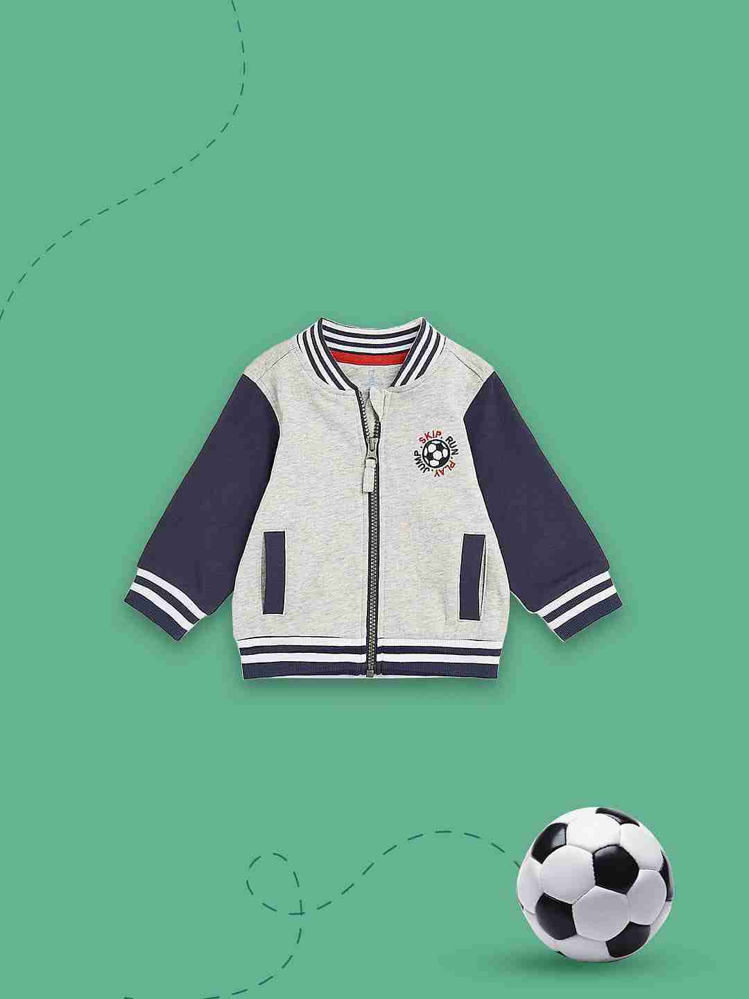 Boys Full-sleeves Jacket Sporty-Jacket-Multicolor