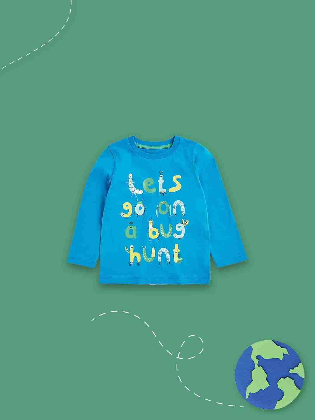 Mothercare Boys 100% Cotton Printed T-Shirt - Blue
