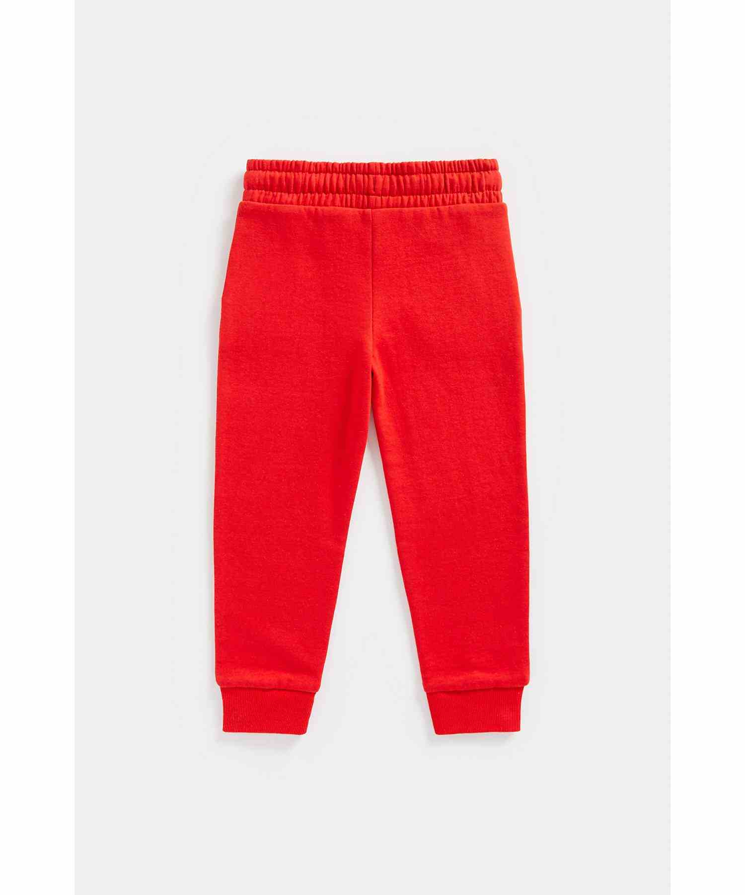 Mothercare Boys 100% Cotton Solid Joggers - Red