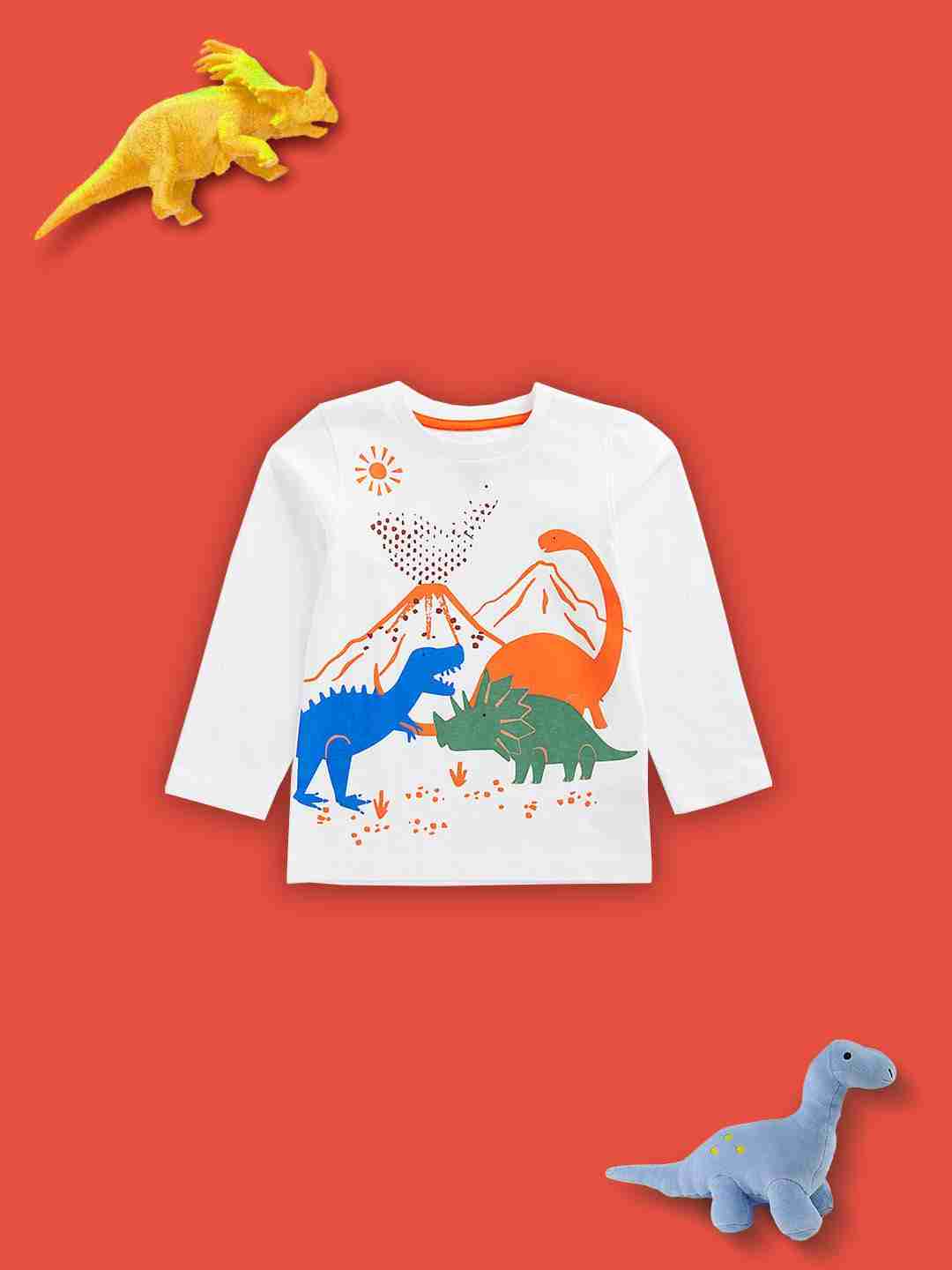 Mothercare Boys 100% Cotton Printed T-Shirt - White