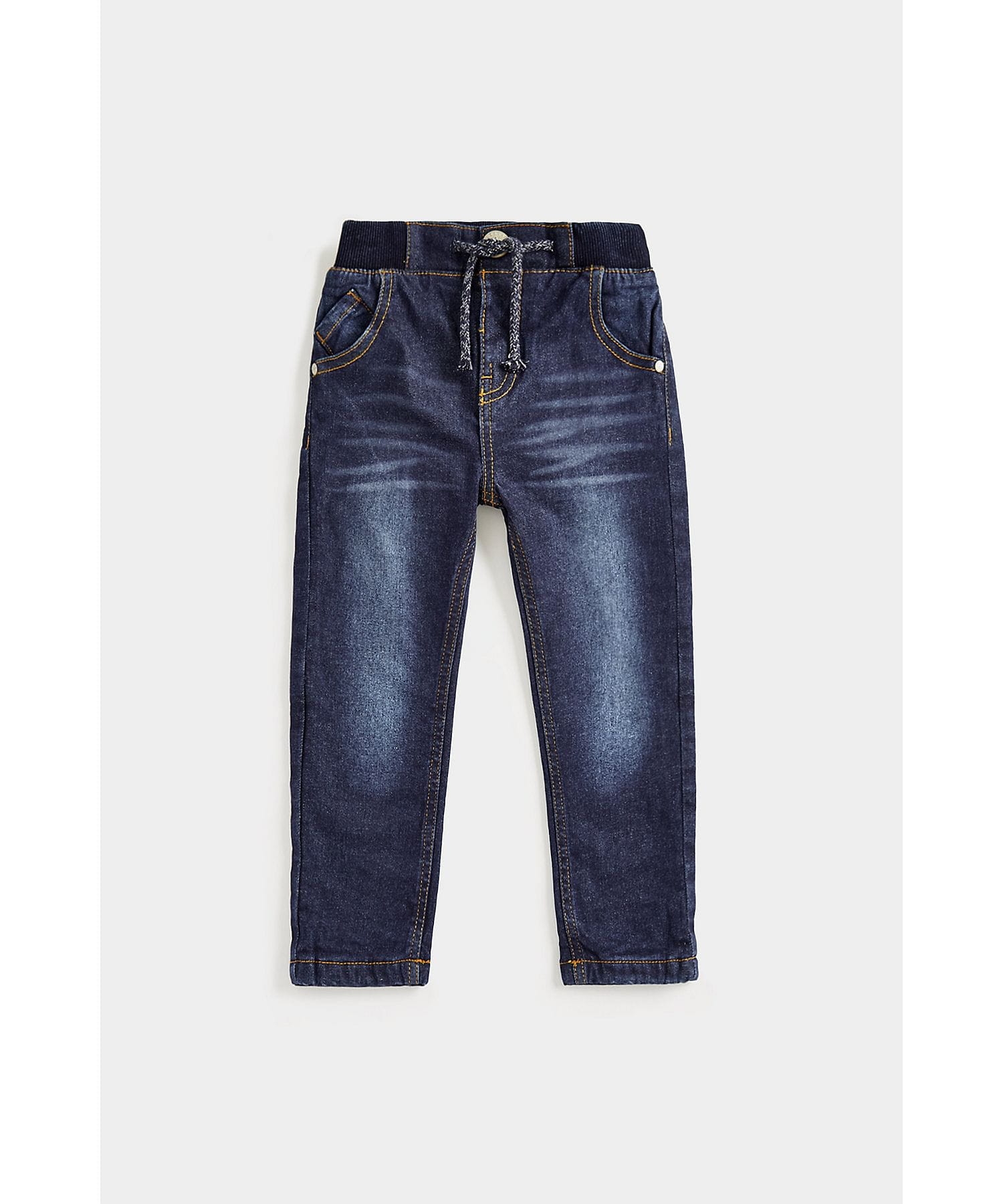 Mothercare | Boys Jeans Cotton Fleece Lined-Blue 0