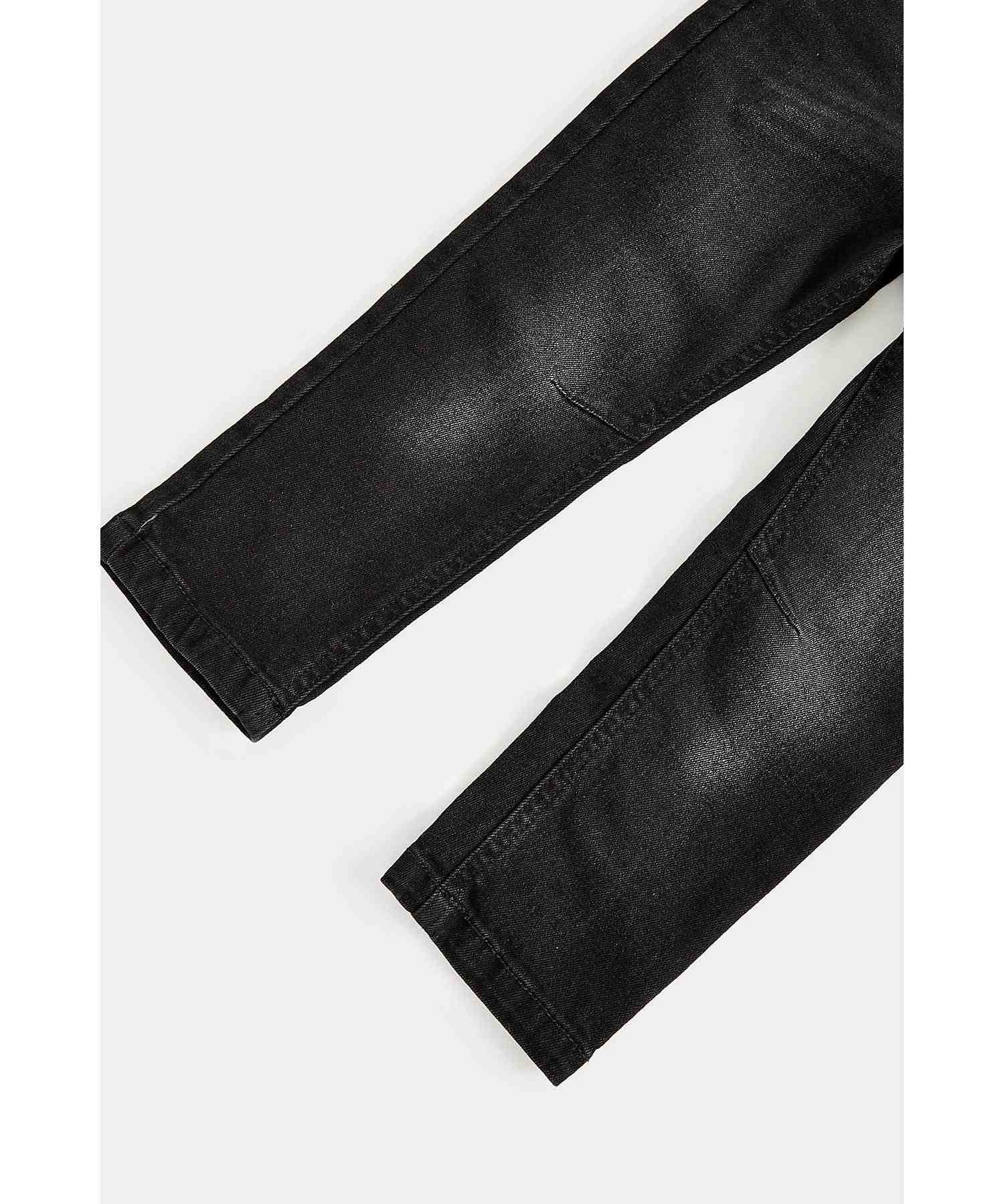 Mothercare Boys Ribbed Waistband Jeans with Cord- Black
