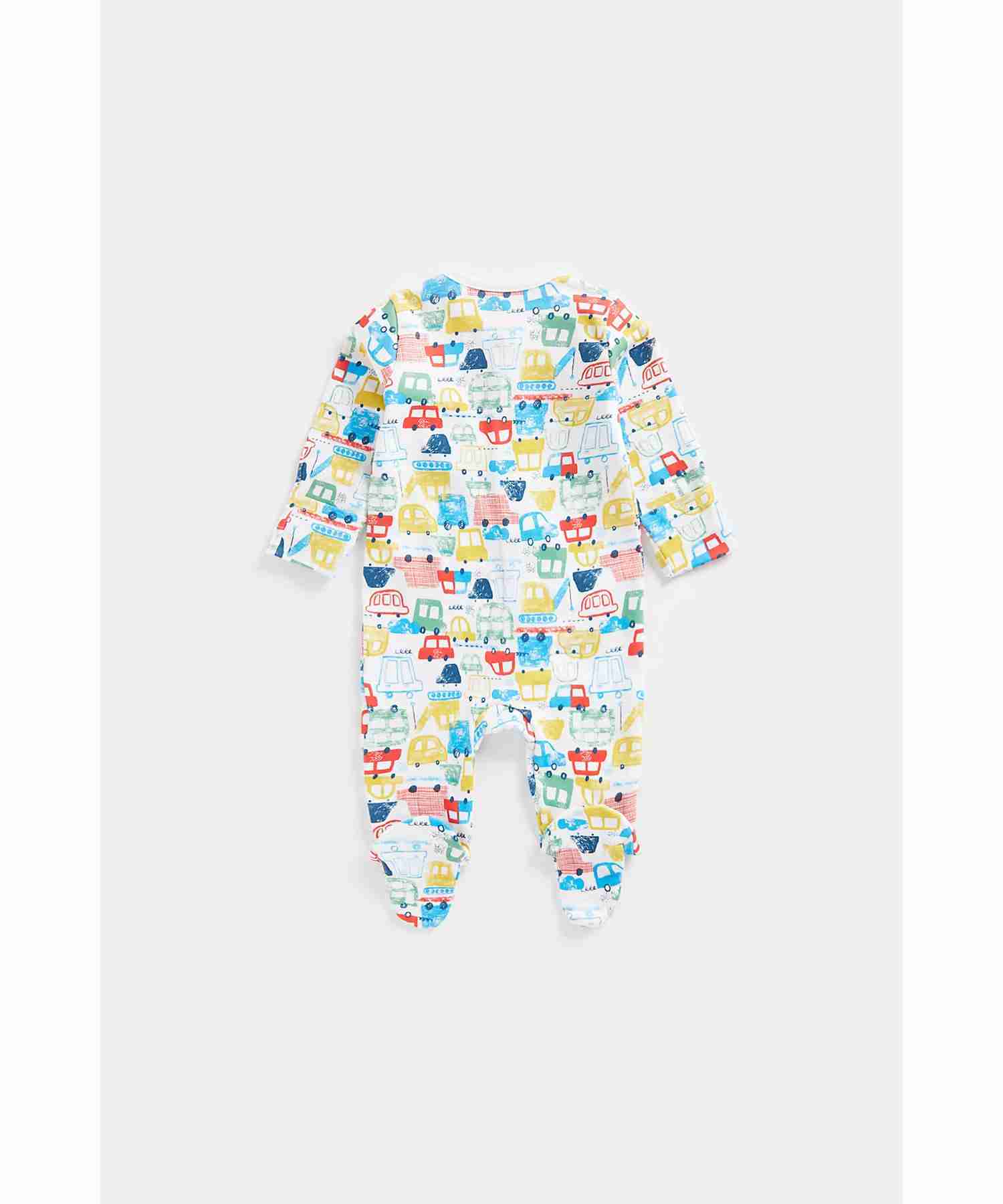 Mothercare Boys 100% Cotton Two - Way Zip Fastening Sleepsuit - Multicolor