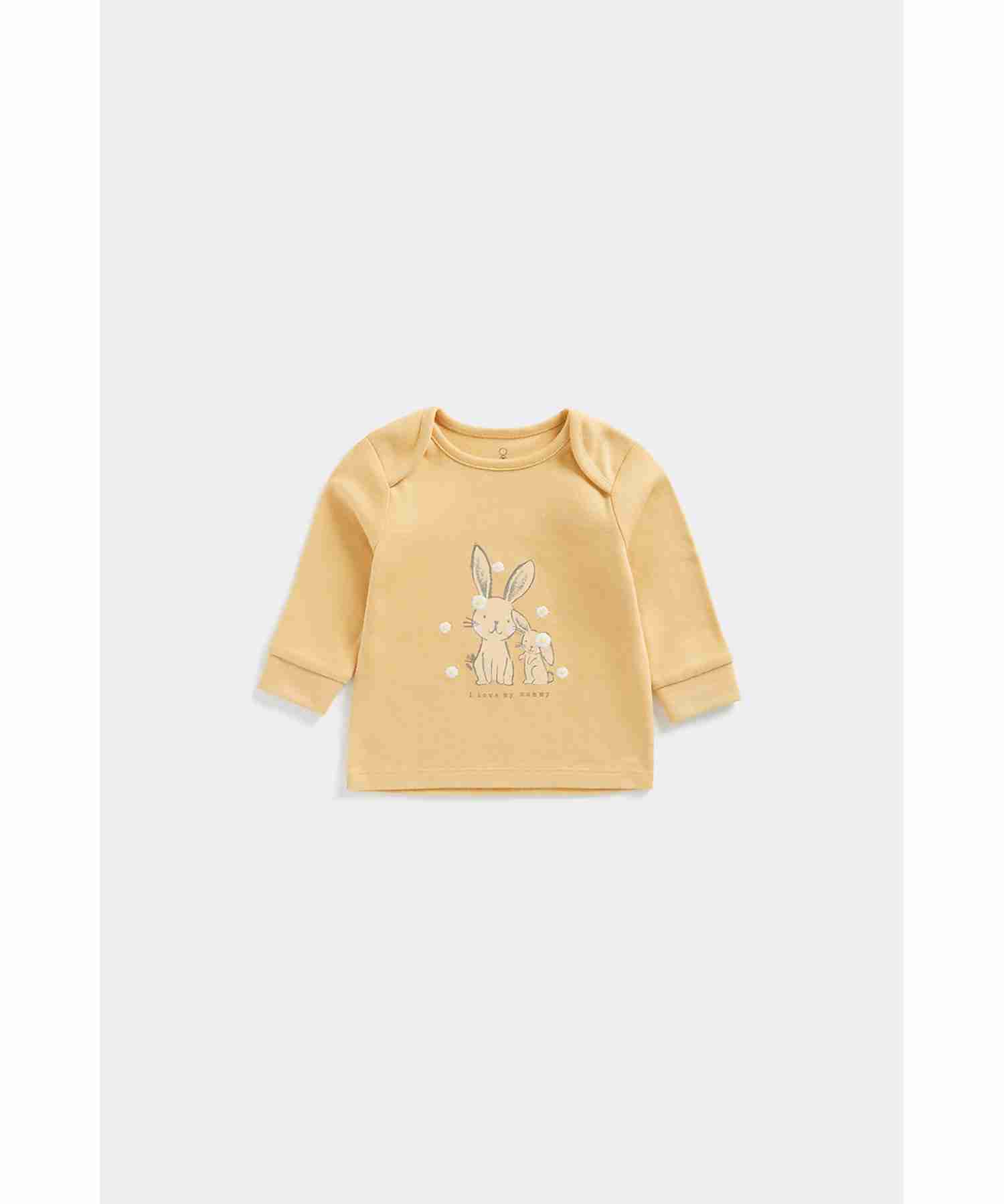 Mothercare Unisex 100% Cotton Tops and Bottoms Designed T-Shirt Jogger Set - Multicolor