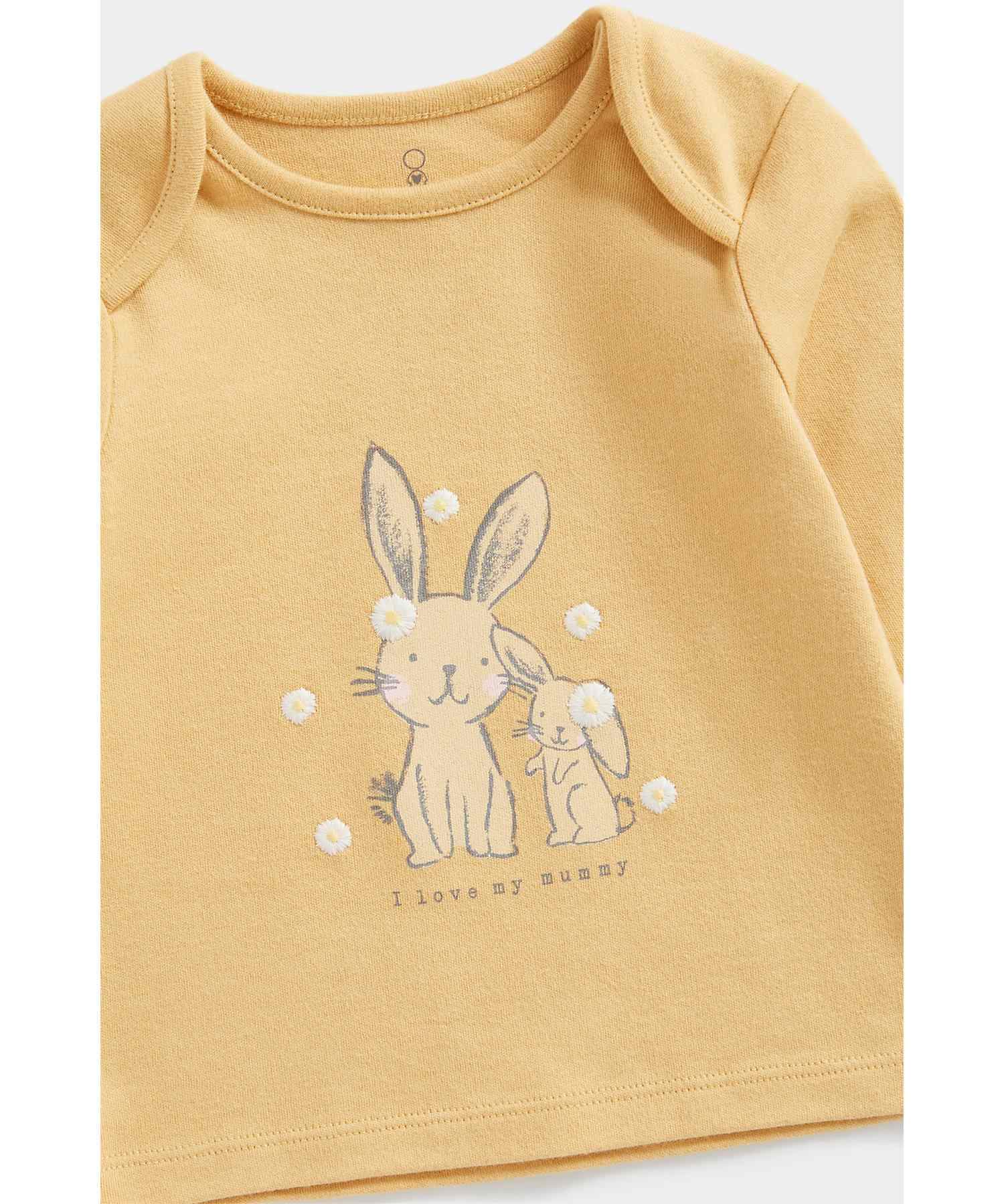 Mothercare Unisex 100% Cotton Tops and Bottoms Designed T-Shirt Jogger Set - Multicolor