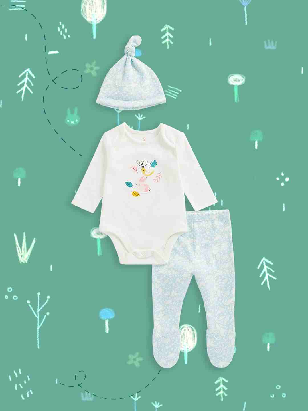Mothercare Girls 100% Cotton Self Design Gift Set - Multicolor