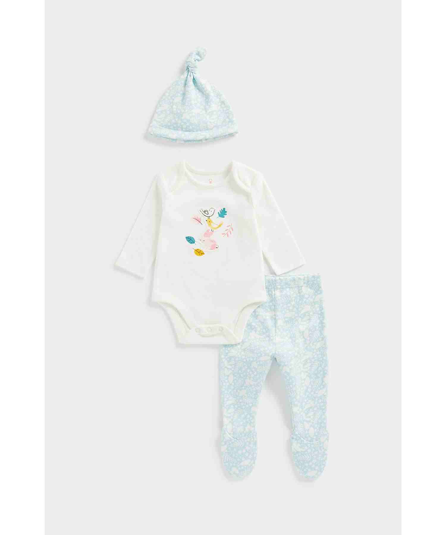 Mothercare Girls 100% Cotton Self Design Gift Set - Multicolor