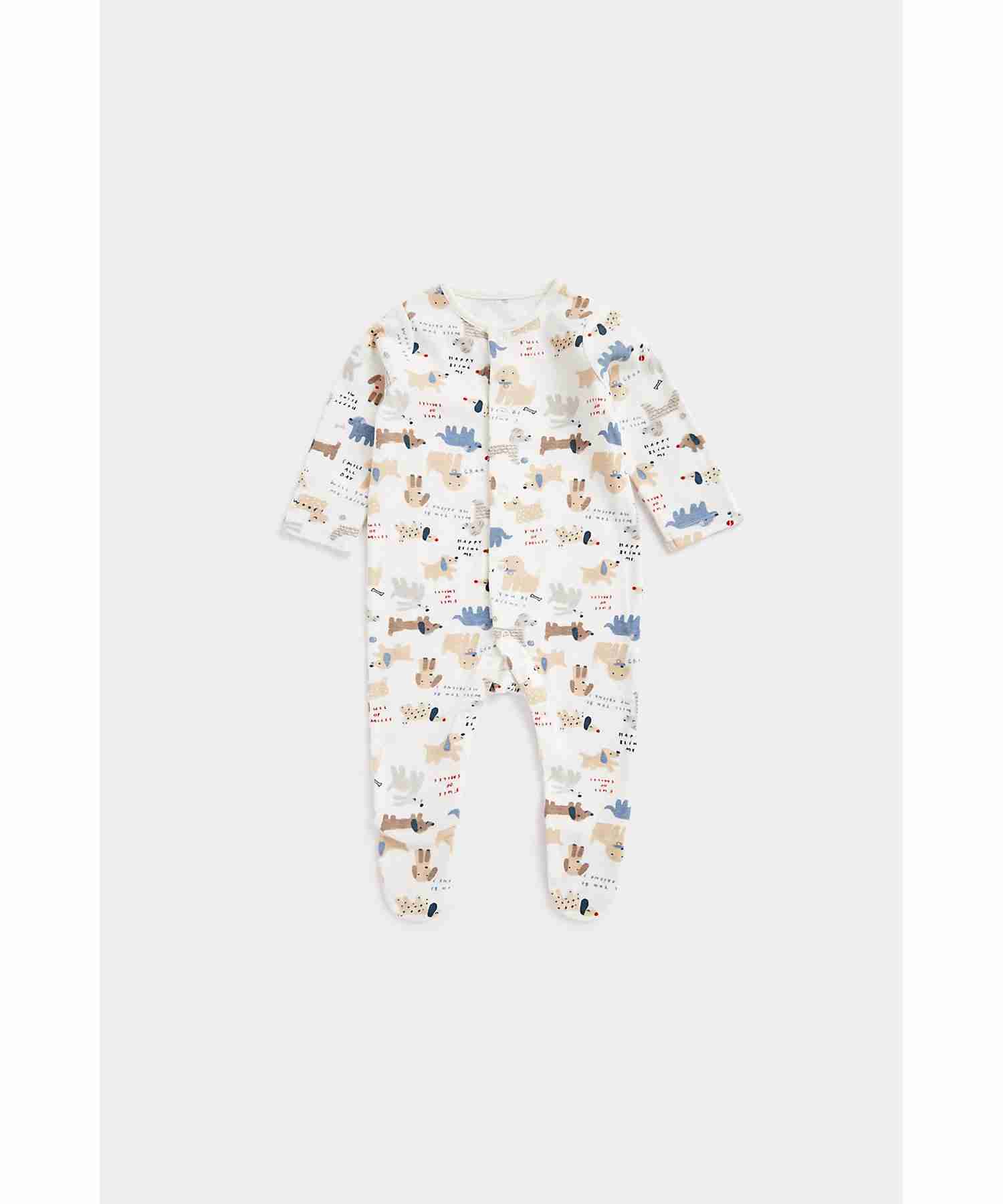 Mothercare Unisex Printed Sleepsuit - Pack of 3 - Multicolor