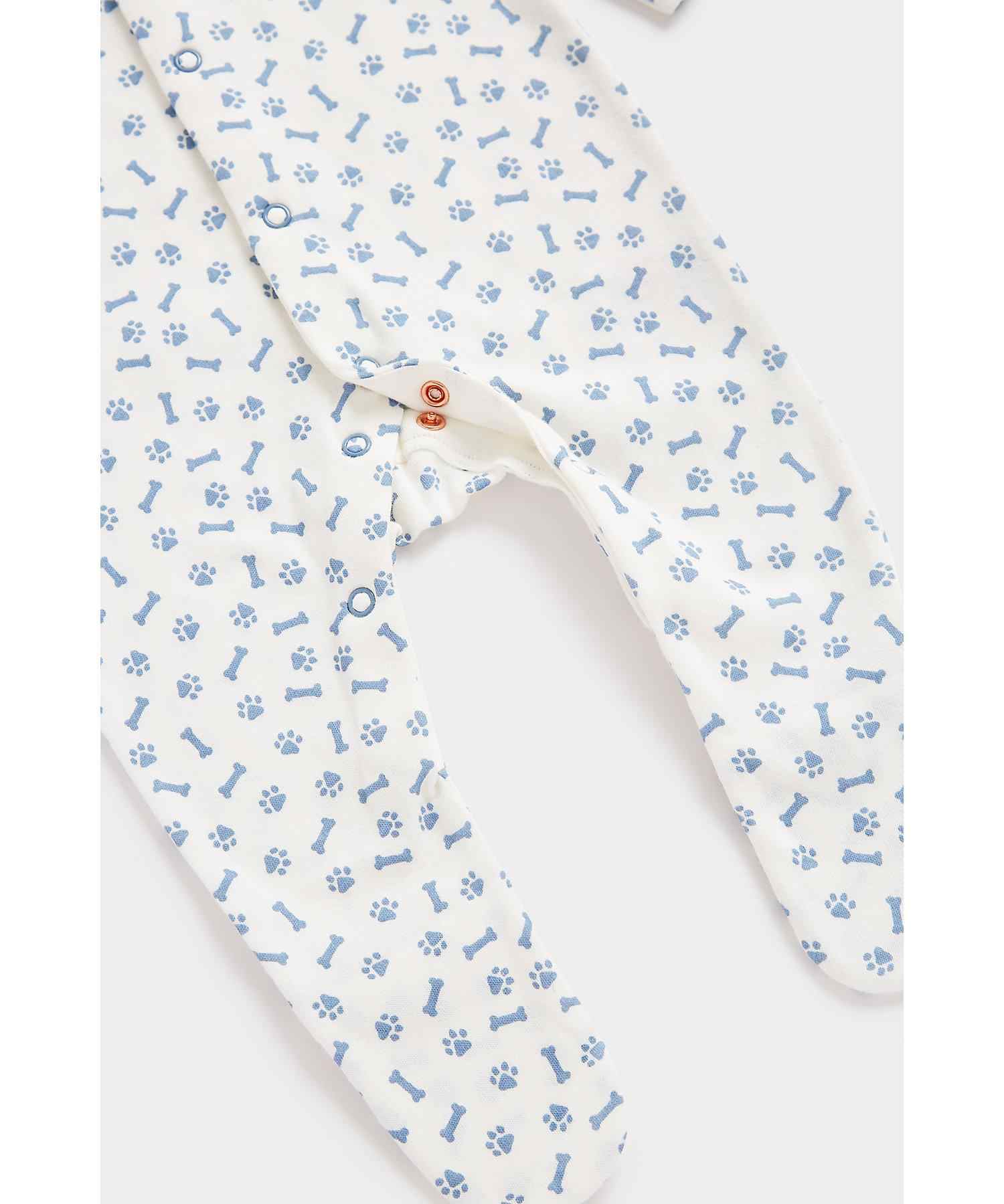 Mothercare Unisex Printed Sleepsuit - Pack of 3 - Multicolor