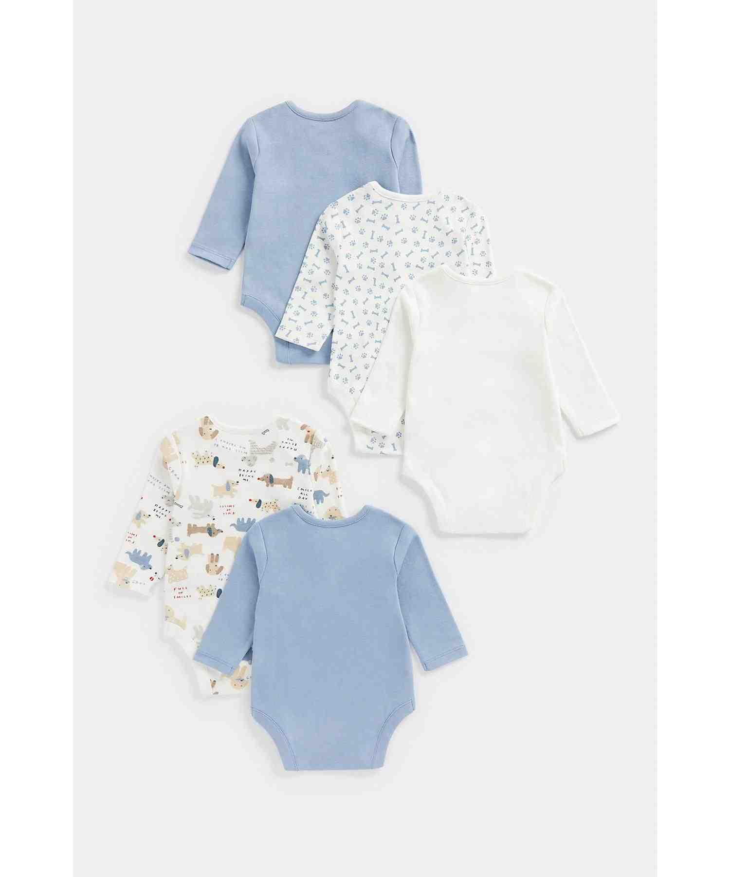 Mothercare Unisex Printed Bodysuit - Pack of 5 - Multicolor