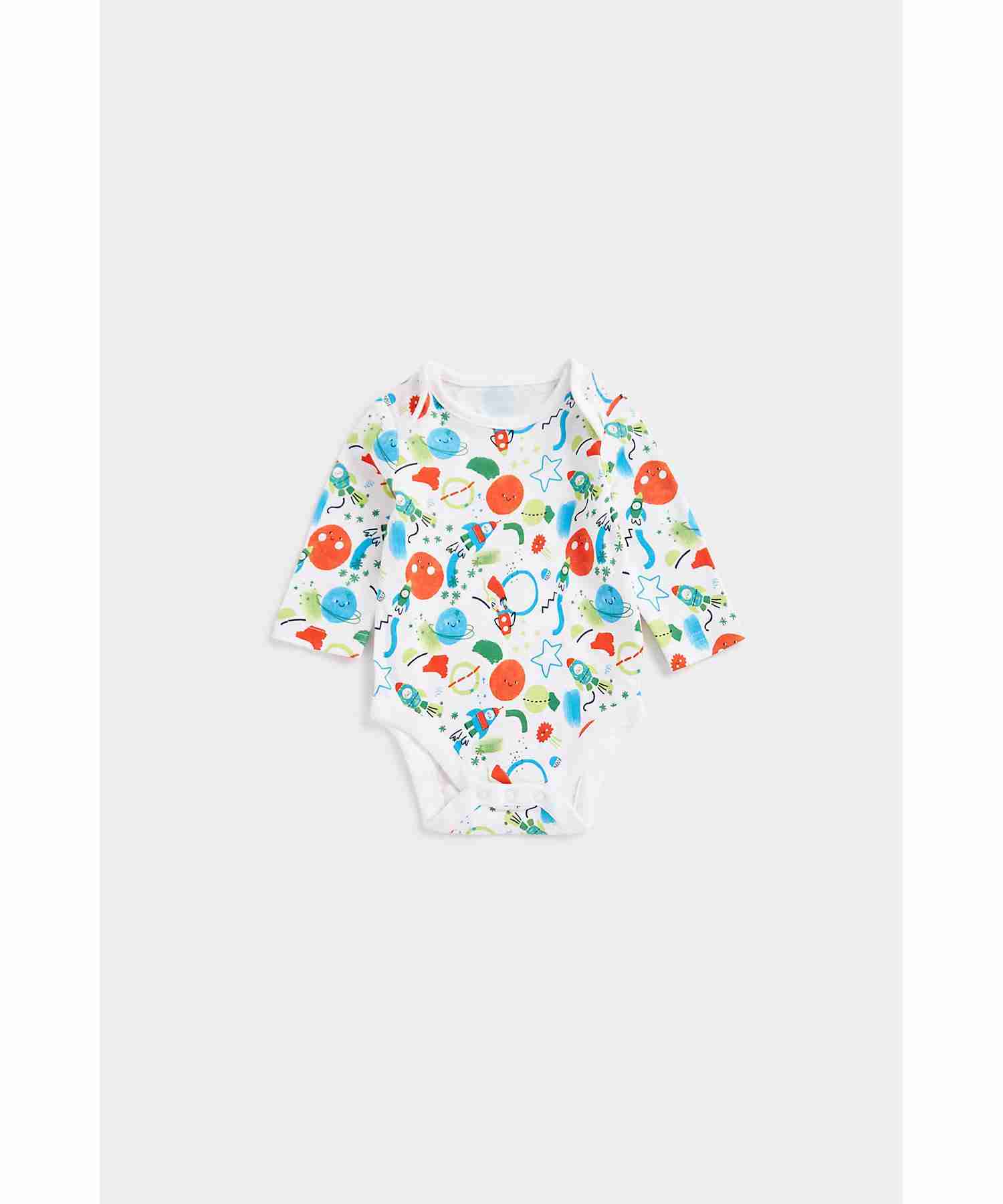 Mothercare Boys 100% Cotton Printed Bodysuit - Pack of 3 - Multicolor