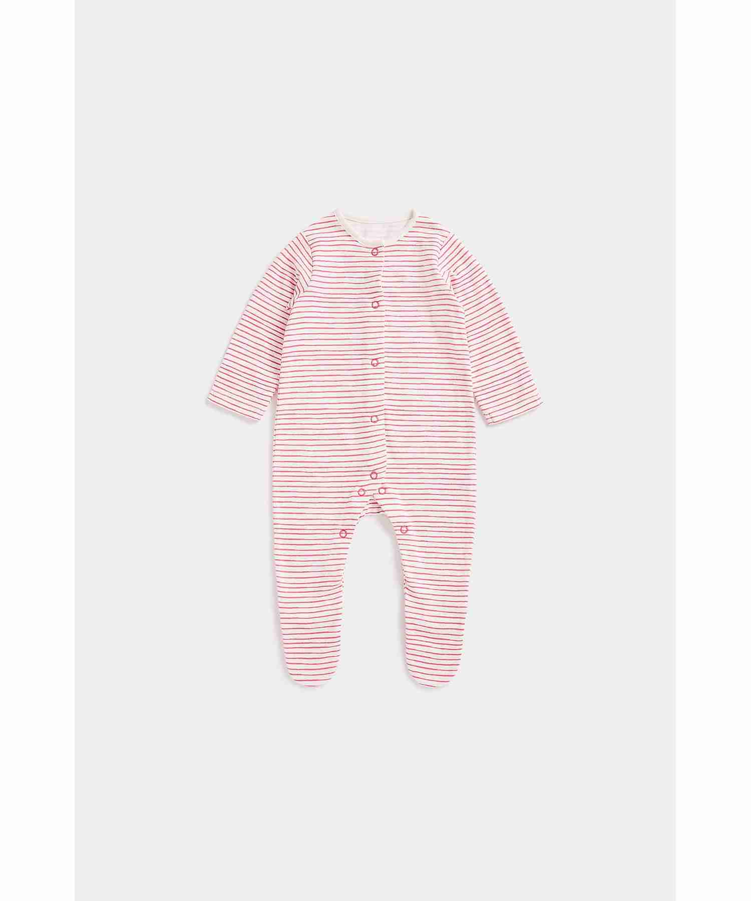 Mothercare Girls 100% Cotton Printed Sleepsuit - Pack of 3 - Multicolor