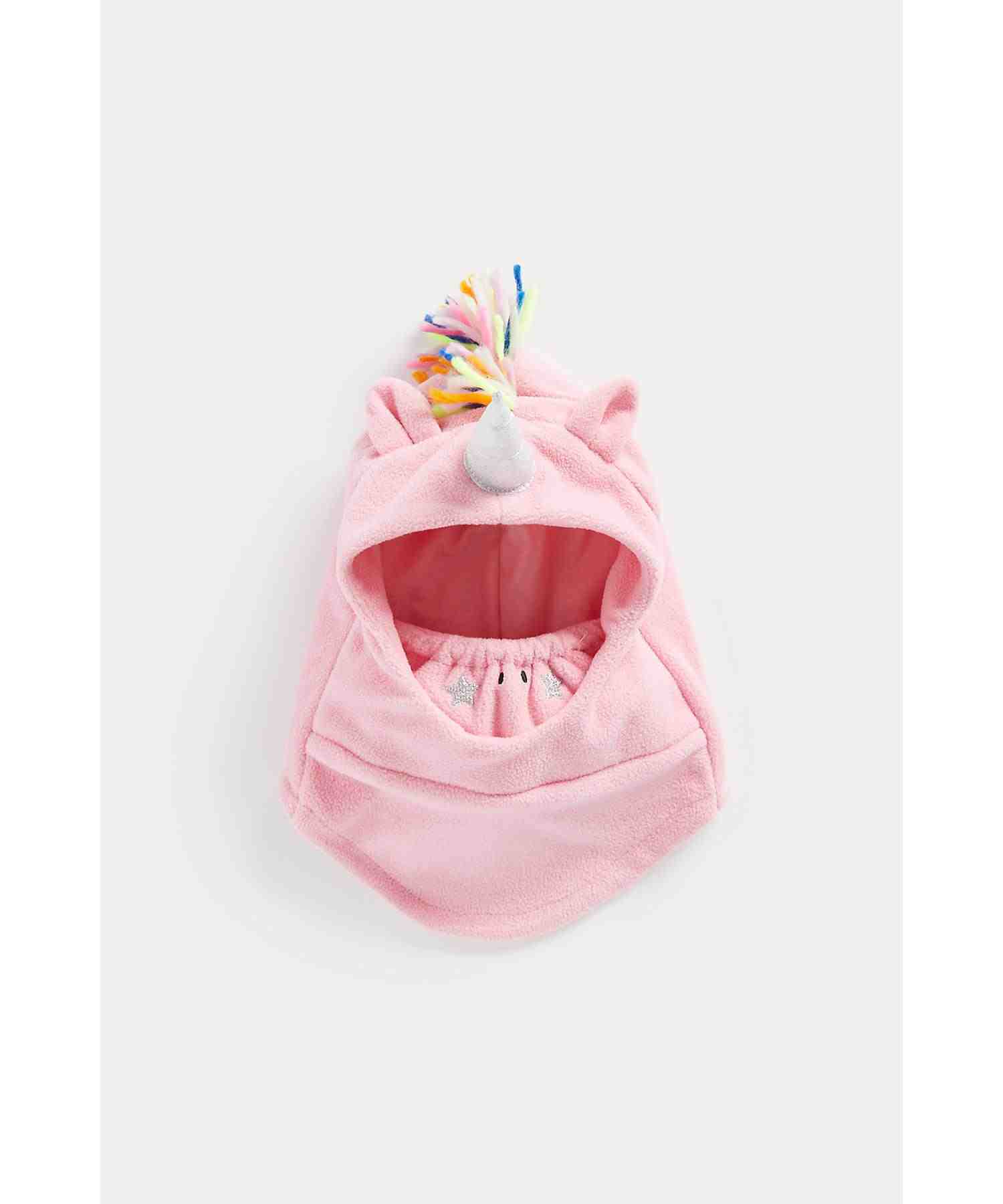 Mothercare Girls Fringe Mane Beanie- Purple