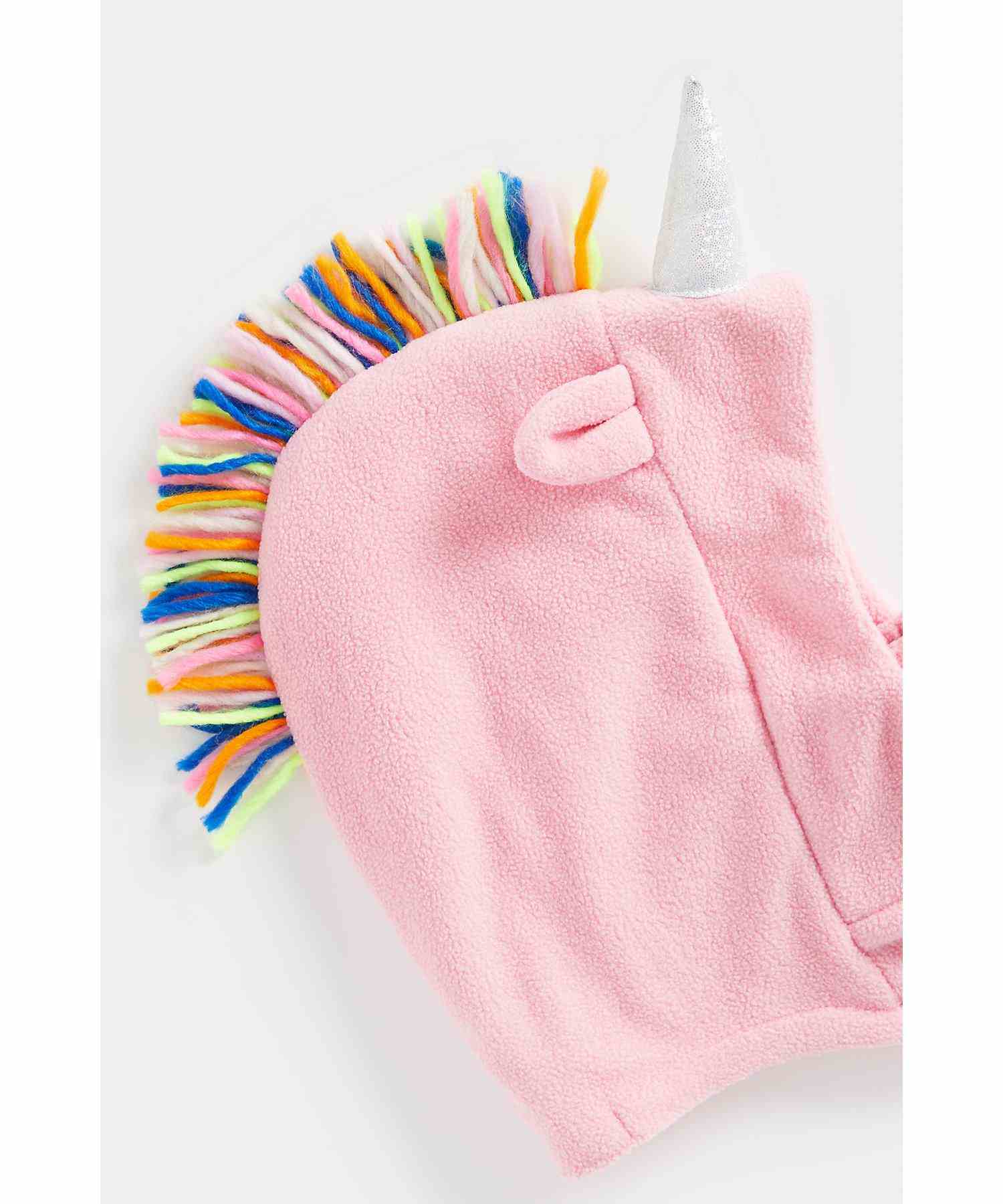 Mothercare Girls Fringe Mane Beanie- Purple