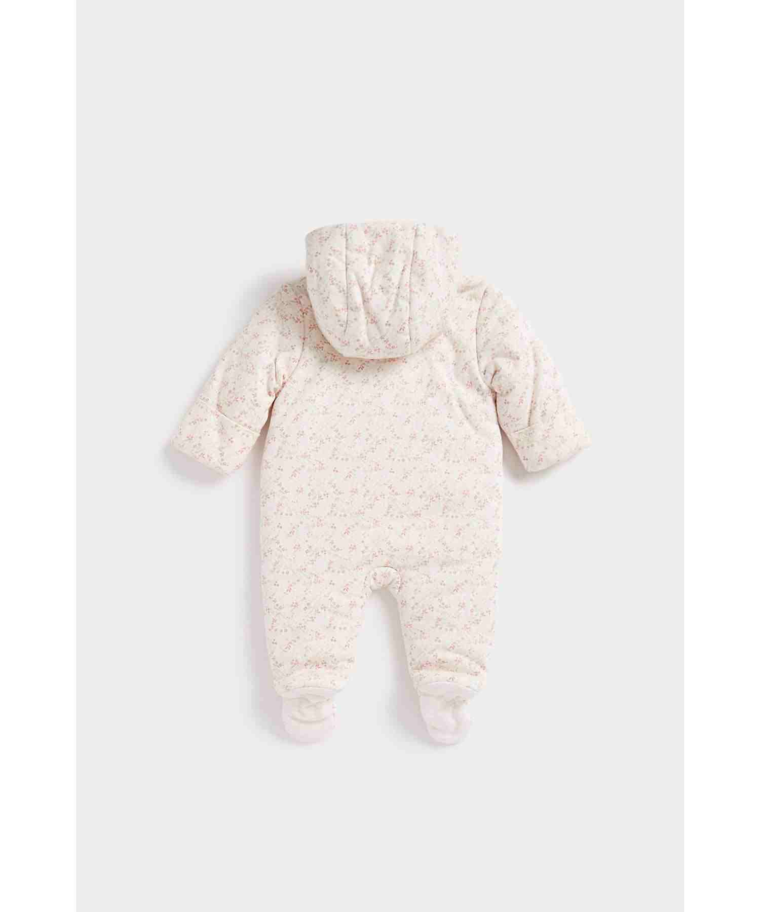 Mothercare Girls 100% Cotton Wadded and Jersey - Lined Snowsuit - Multicolor