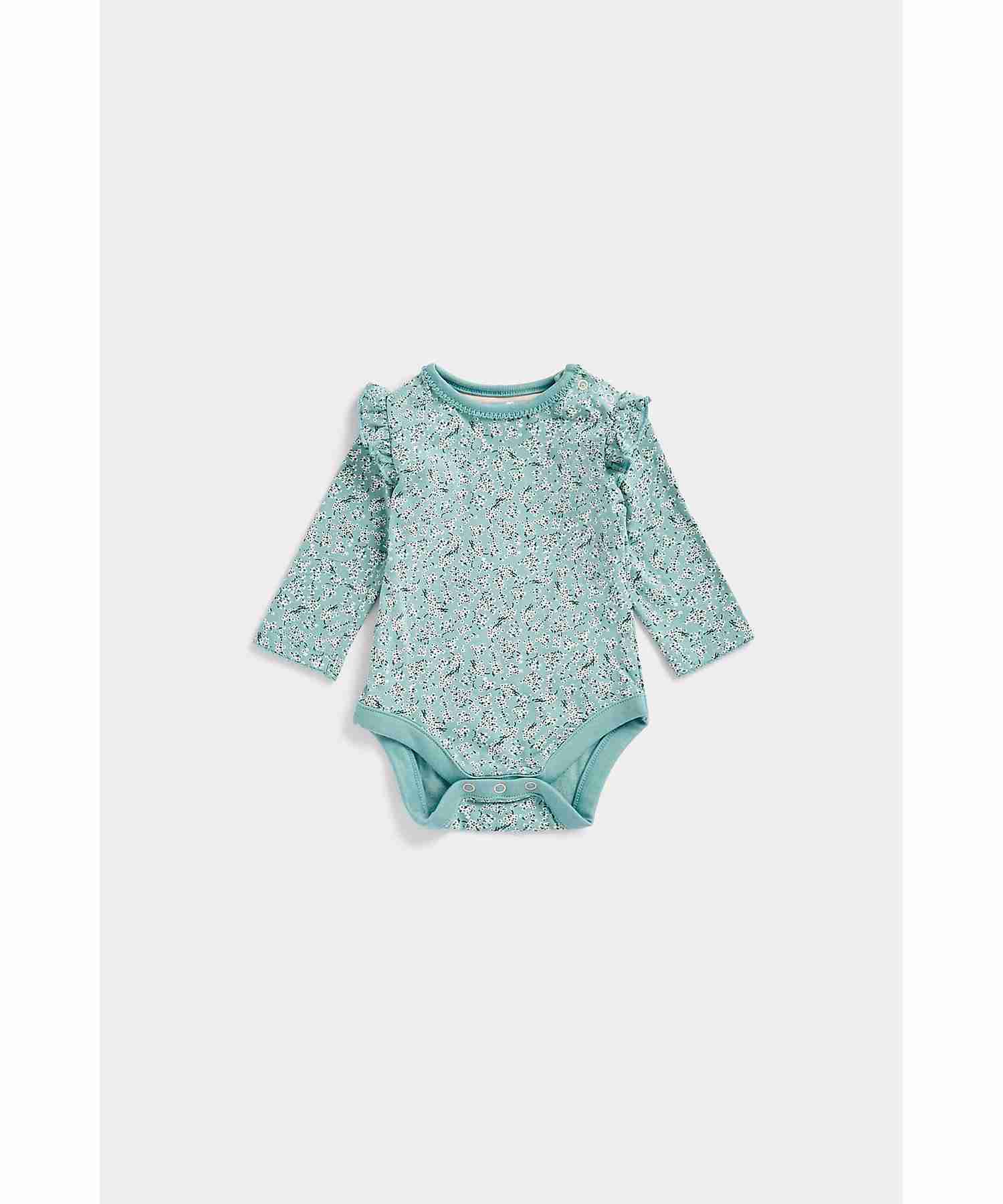 Mothercare Girls Mid - Wash Denim Dress with Appliqué and Embroidery Dungaree Bodysuit Set - Multicolor