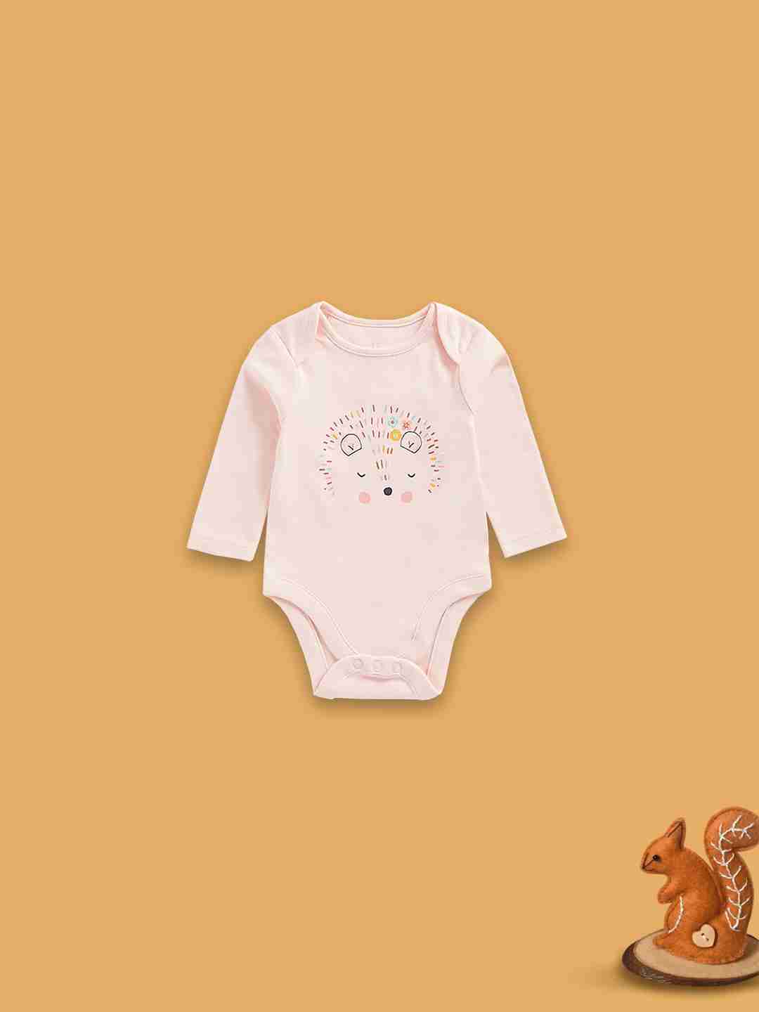 Mothercare Girls 100% Cotton Printed Bodysuit - Pink