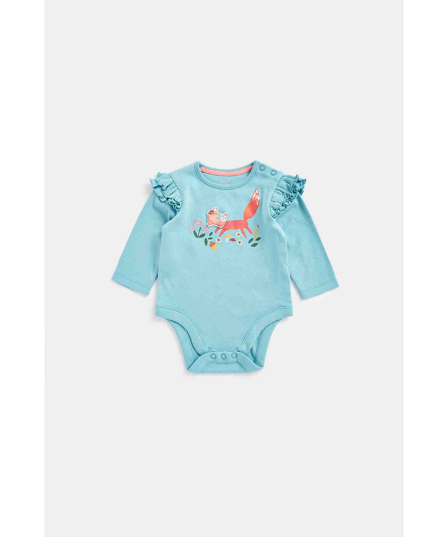 Mothercare Girls 100% Cotton Animal Bodysuit - Pack of 3 - Multicolor