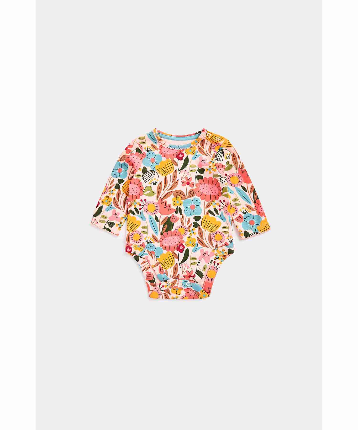 Mothercare Girls 100% Cotton Animal Bodysuit - Pack of 3 - Multicolor