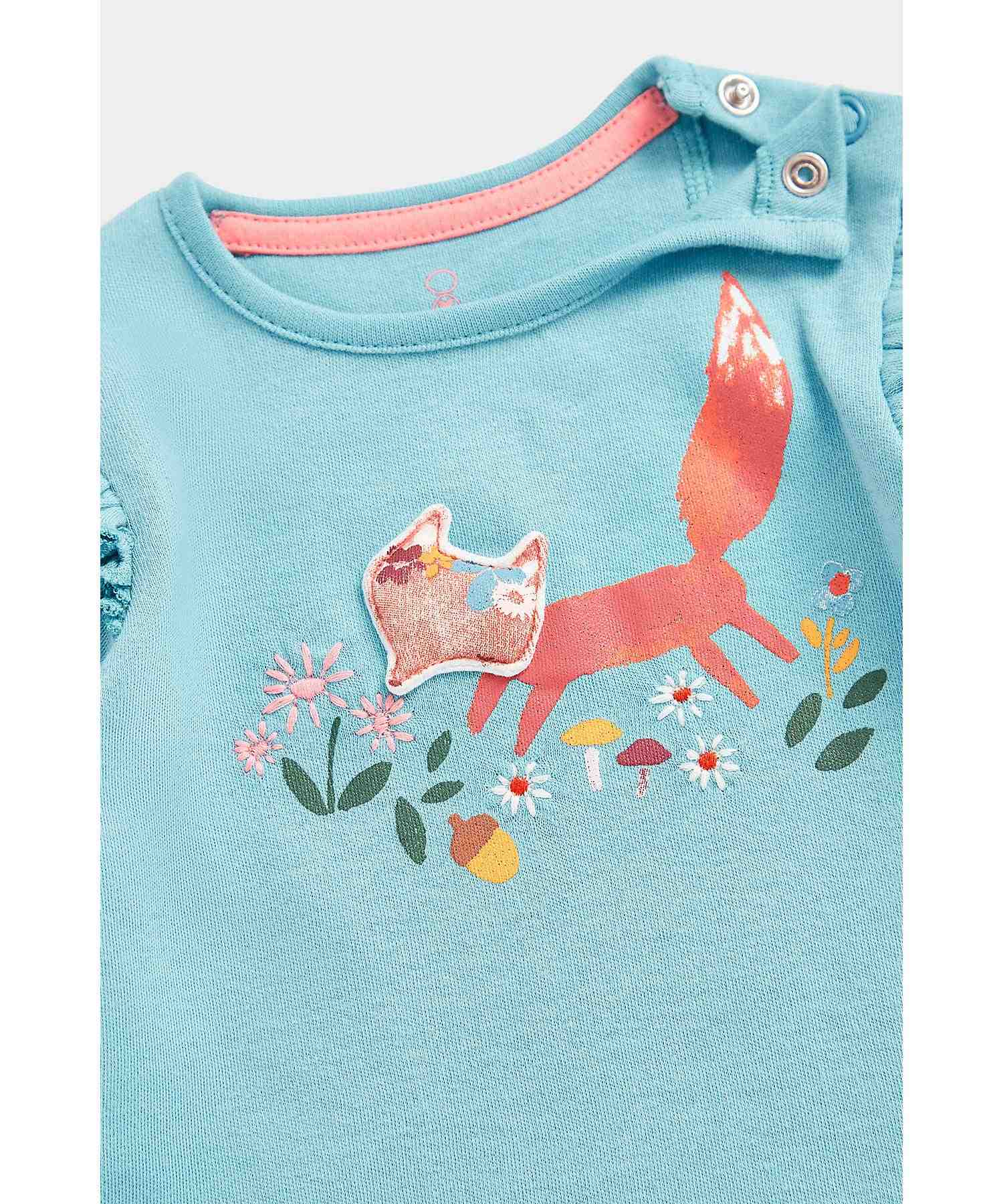Mothercare Girls 100% Cotton Animal Bodysuit - Pack of 3 - Multicolor