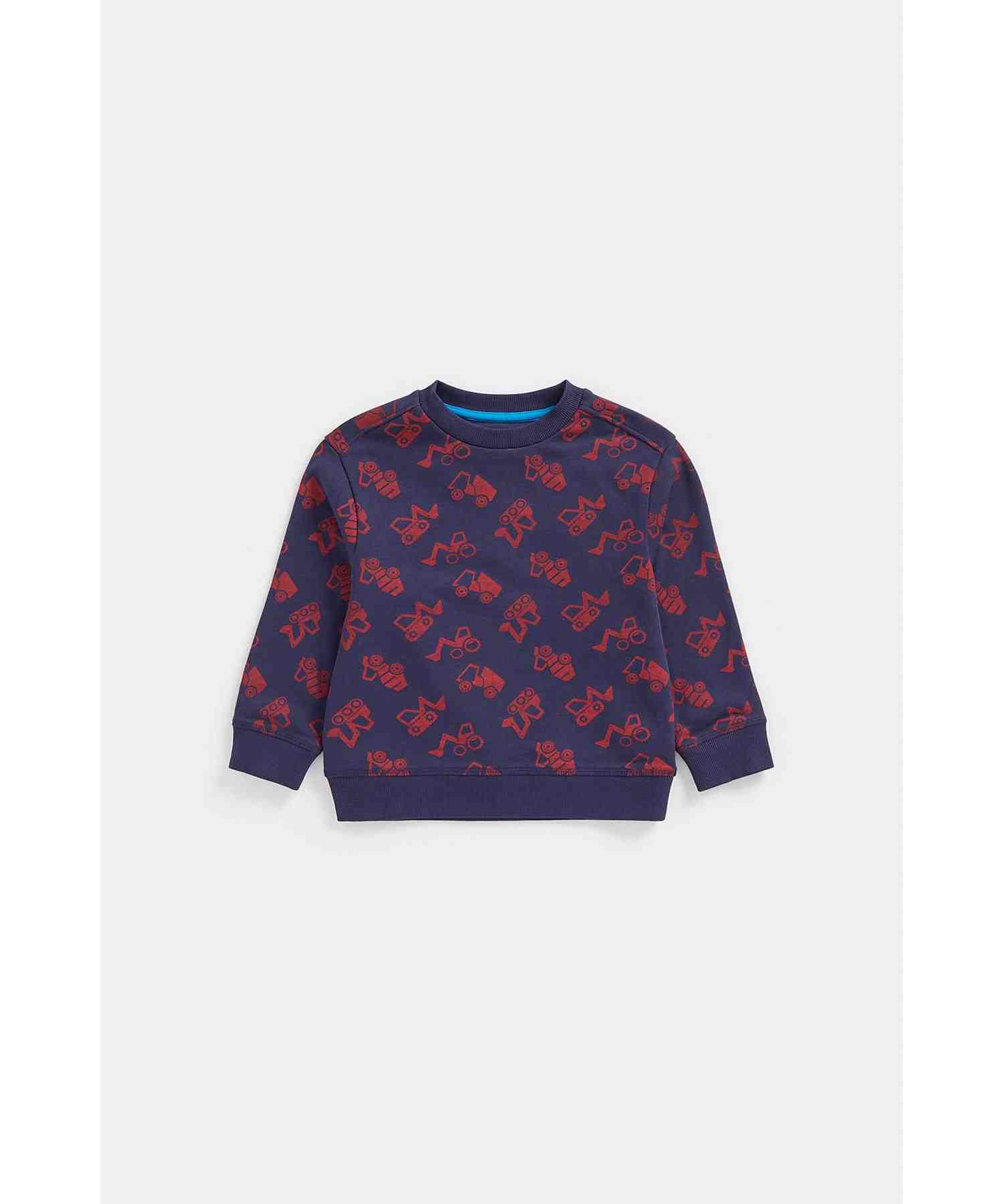 Mothercare Boys 100% Cotton Loop - Back Cotton Sweat Jogger Set - Blue