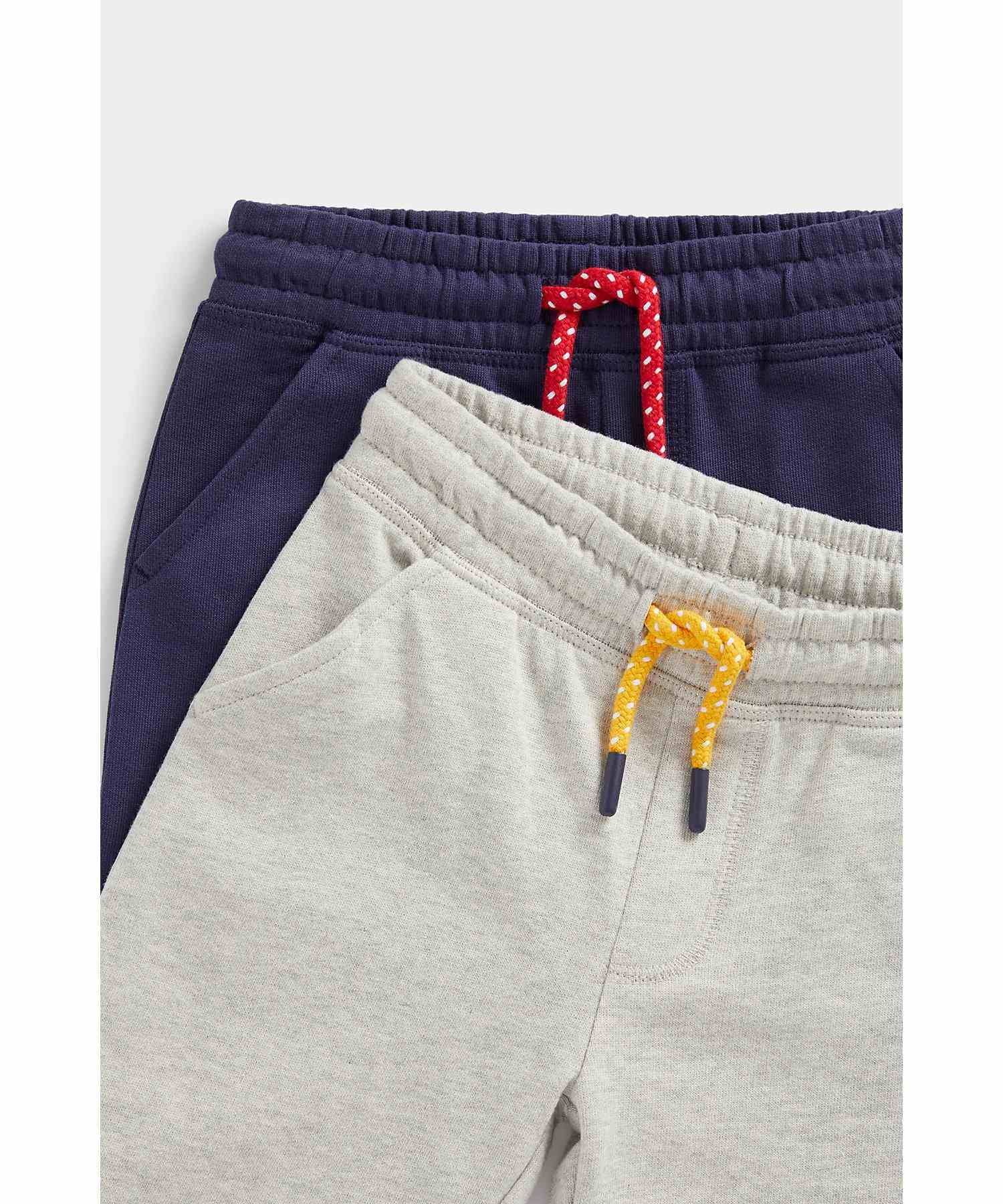 Mothercare Boys Loop - Back Cotton Joggers - Pack of 2 - Multicolor