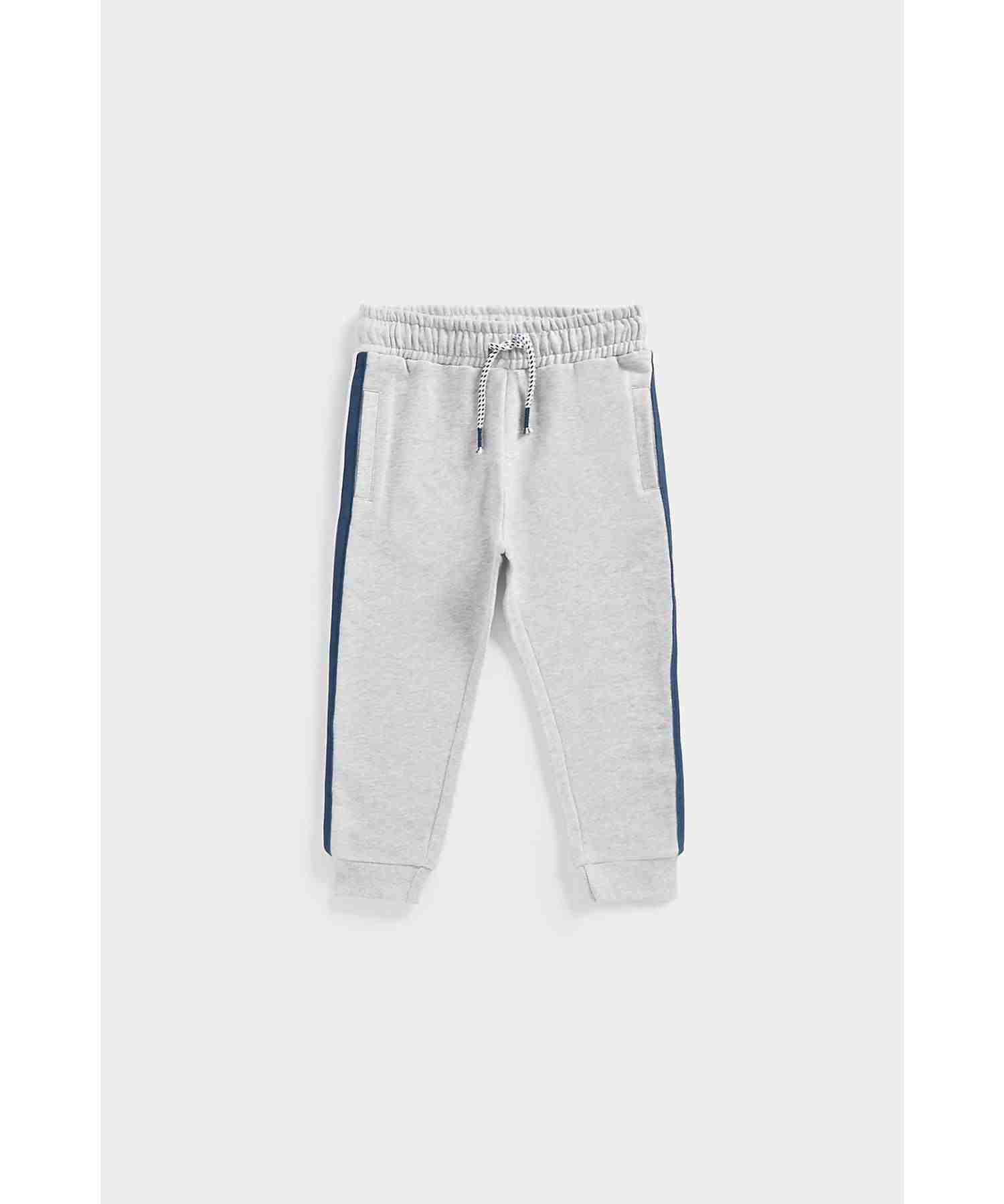 Mothercare Boys 100% Cotton Pretty Tulip Print Joggers - Grey