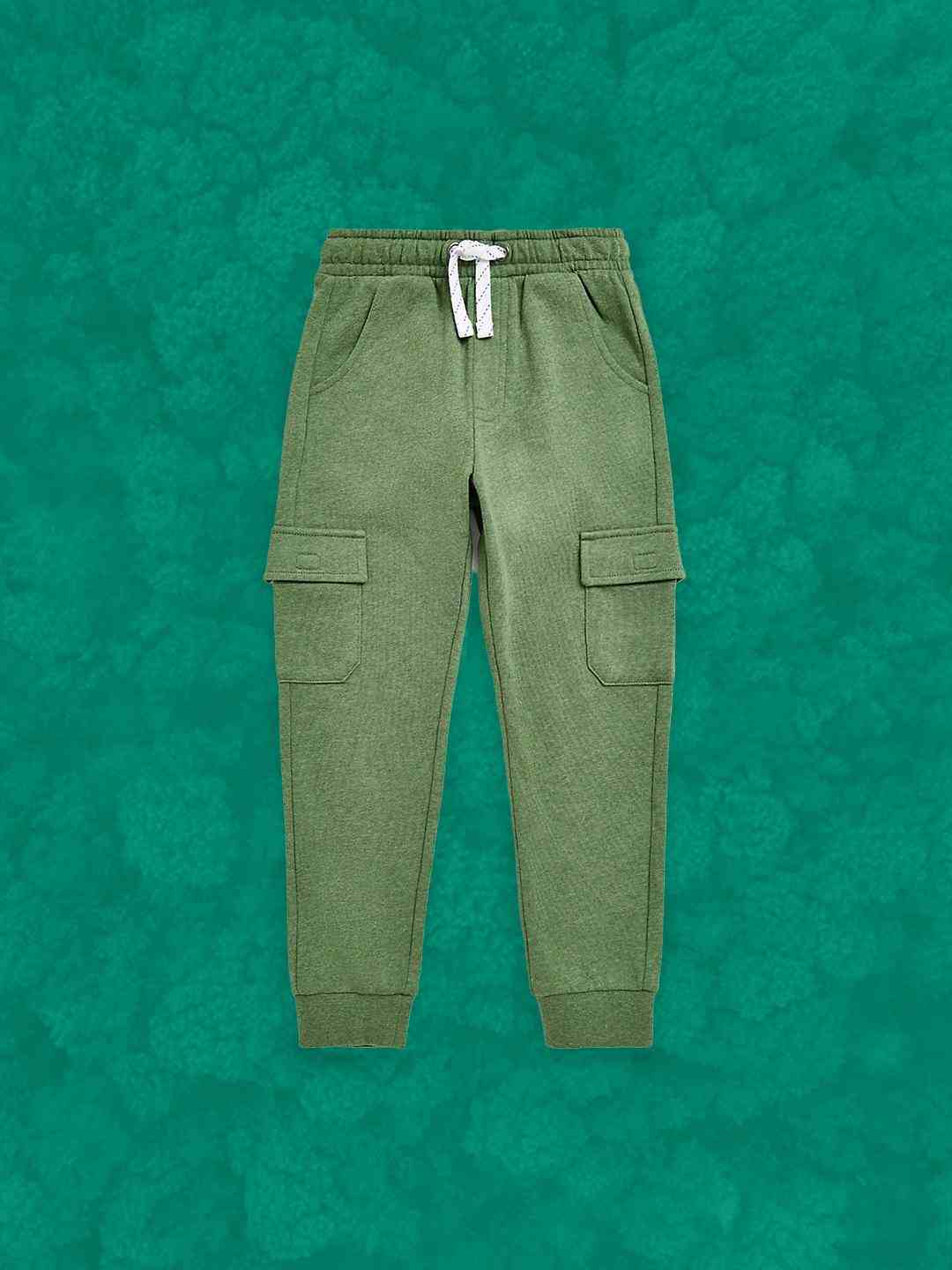 Mothercare Boys Loop - Back Cotton Joggers - Green